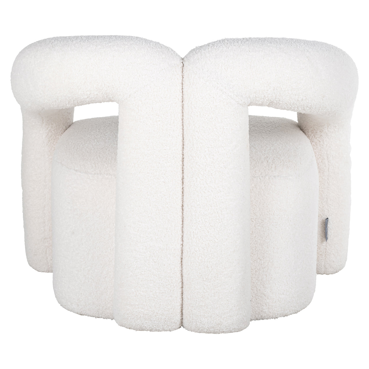 Lounge chair Dana white furry