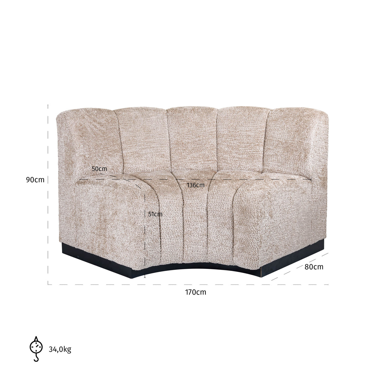 Dining bench Hillpark customized round corner fire retardant