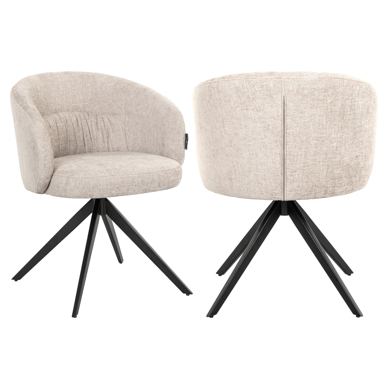 Dining chair Olivia natural miami swivel