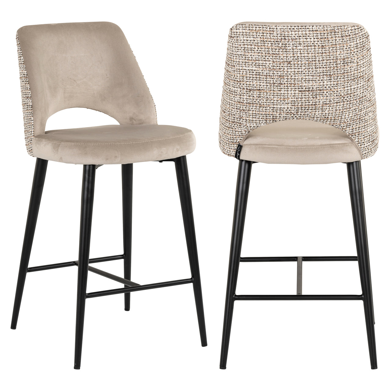 Counter stool Tabitha trendy nature fire retardant