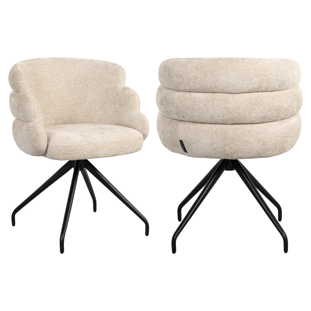 Dining chair Kayla cream unicorn swivel