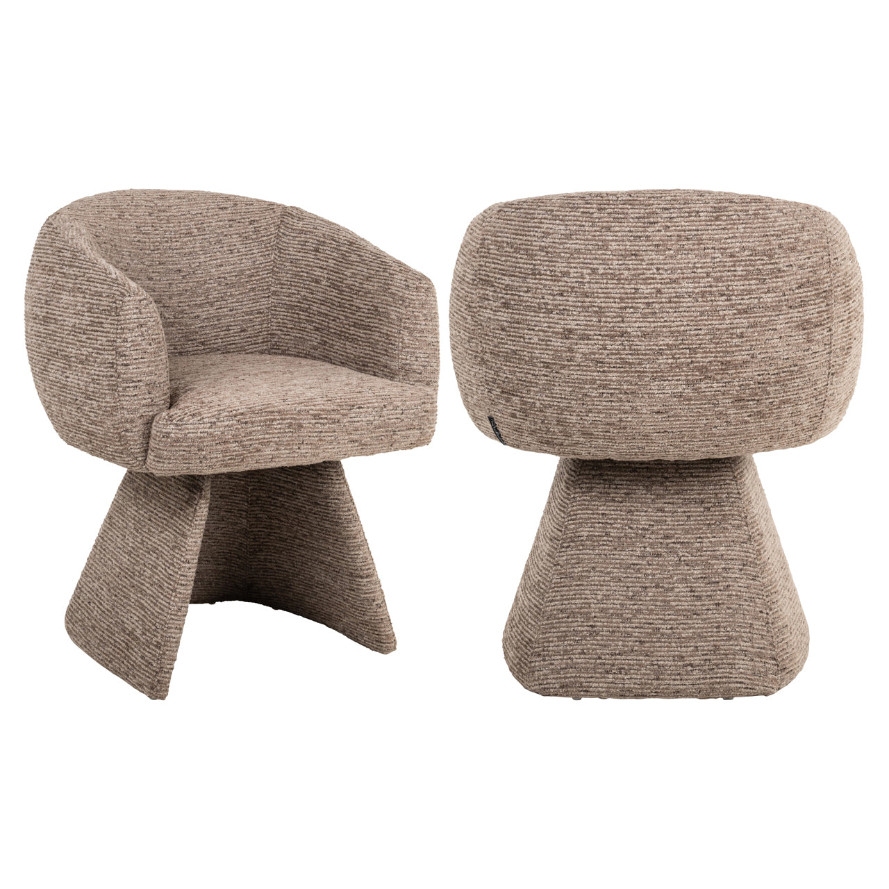 Dining chair Quiriro mocca linear swivel