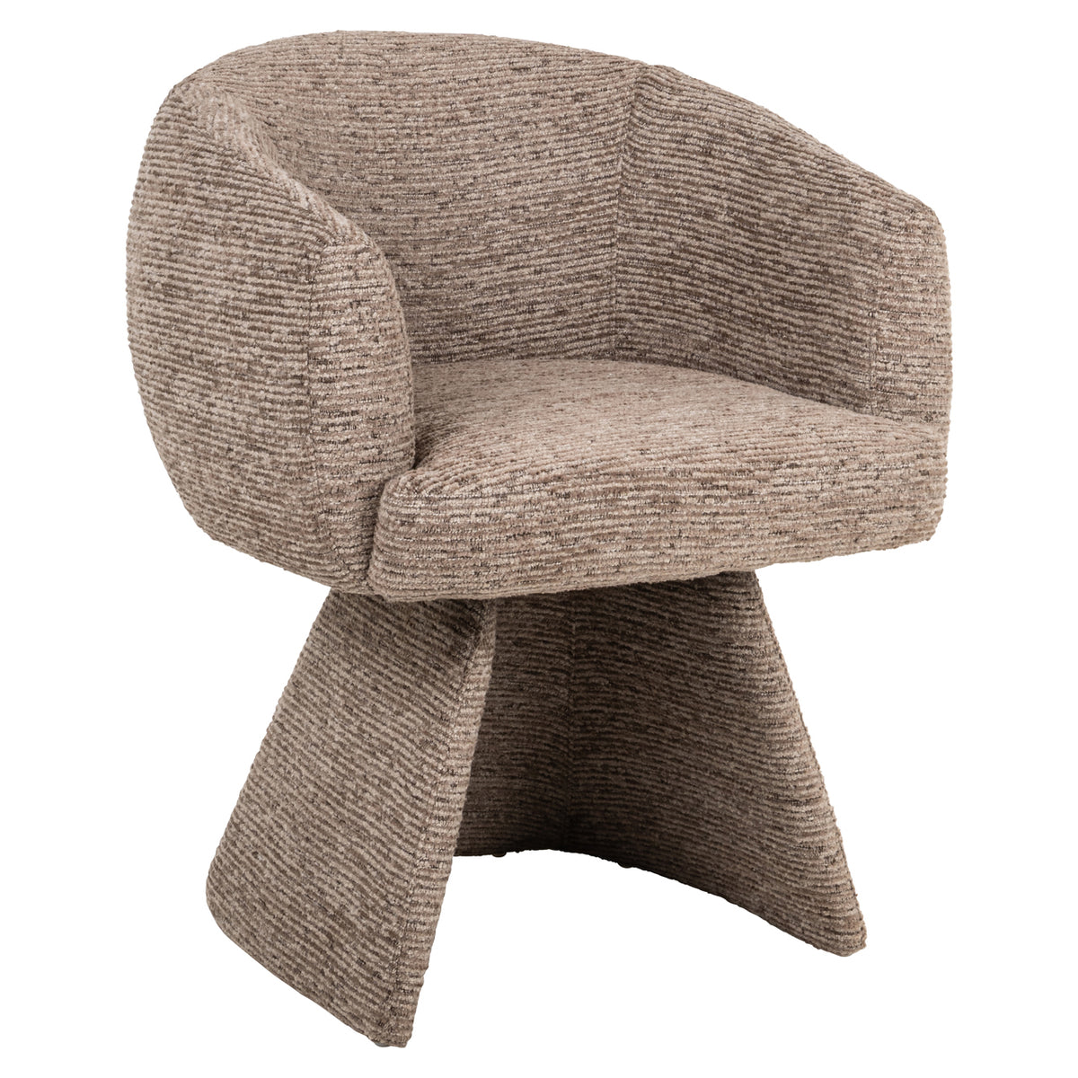 Dining chair Quiriro mocca linear swivel
