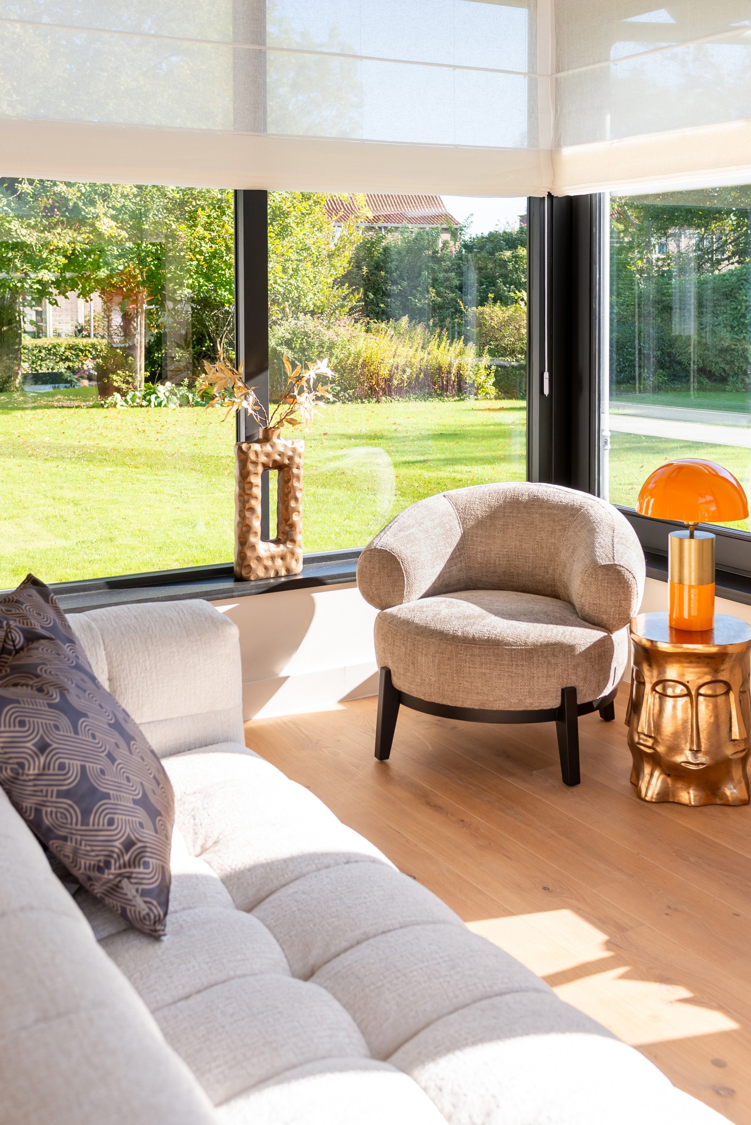 End table Hedron gold