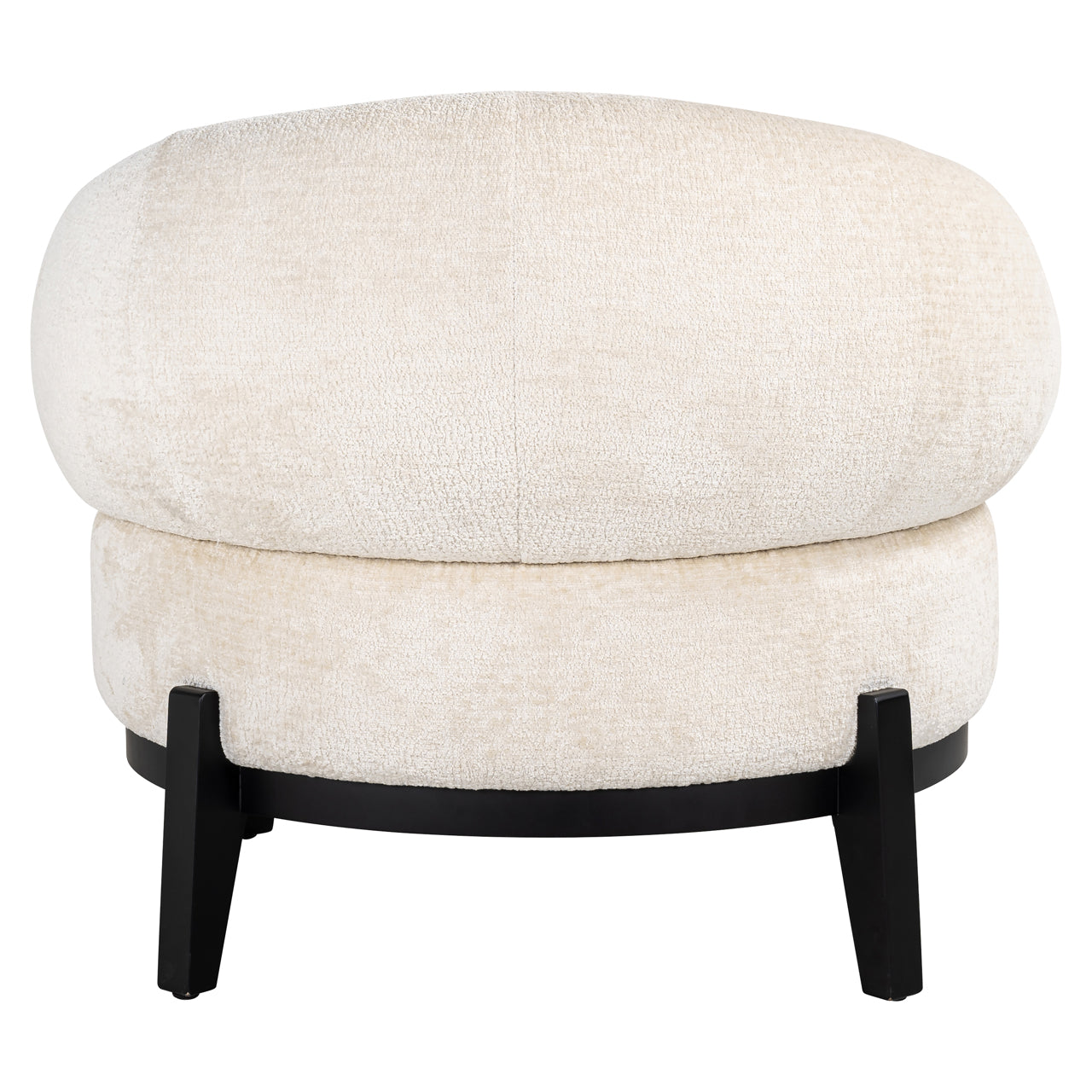 Lounge chair Montana white chenille