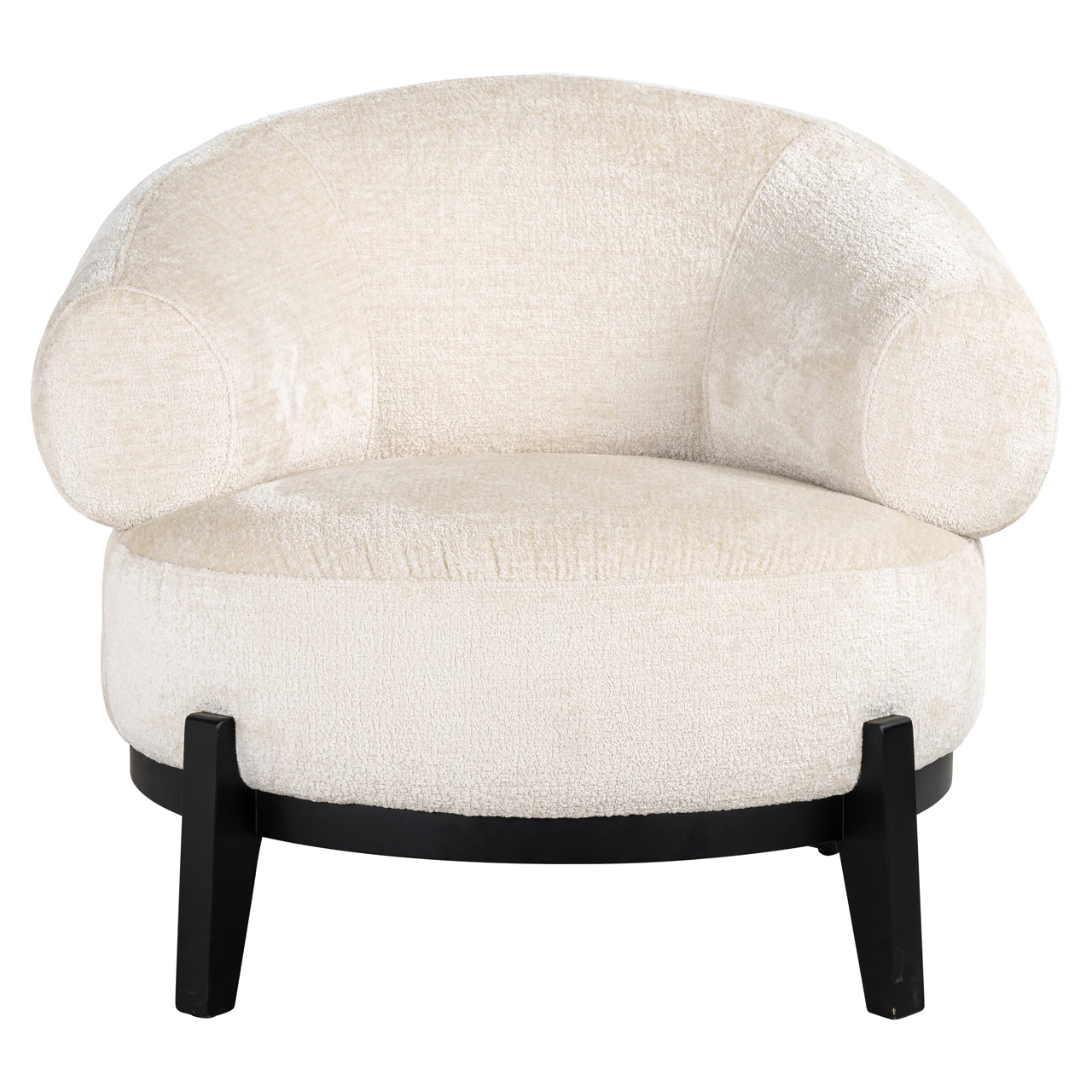 Lounge chair Montana white chenille