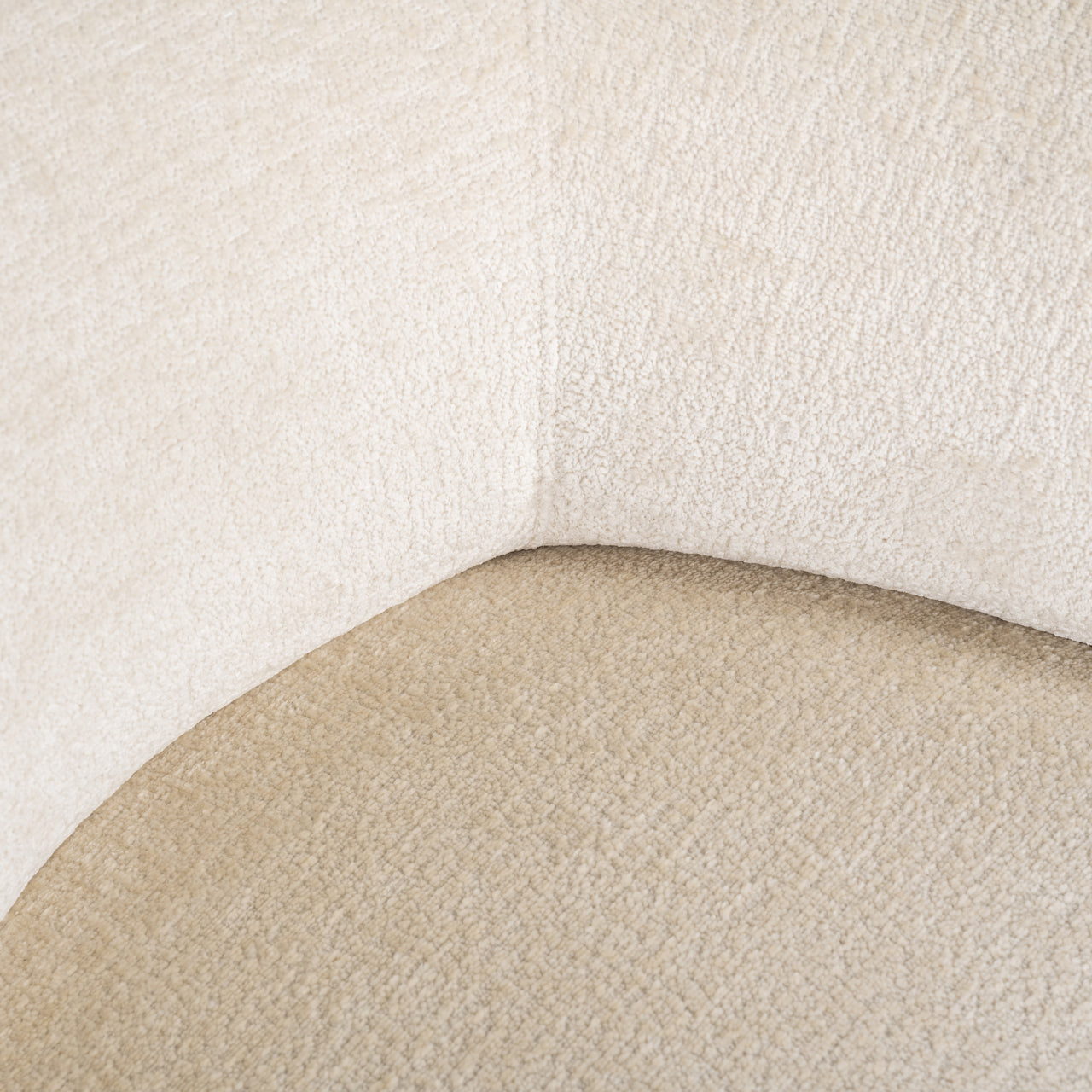 Lounge chair Montana white chenille