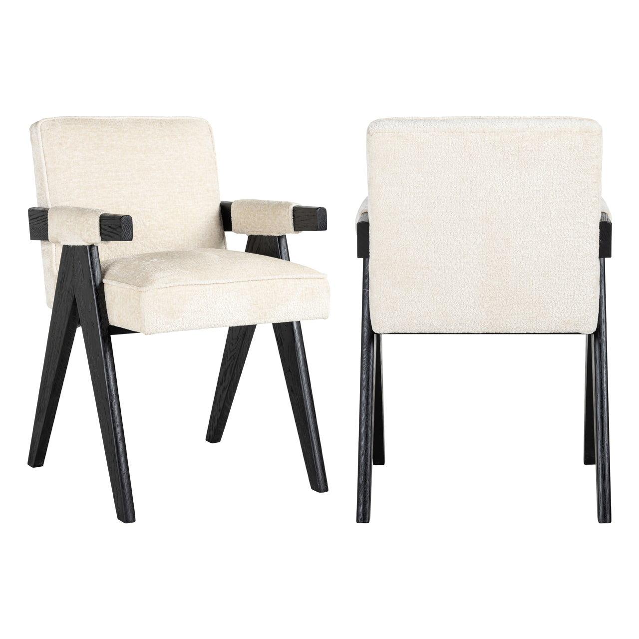 Dining chair Cooper white chenille