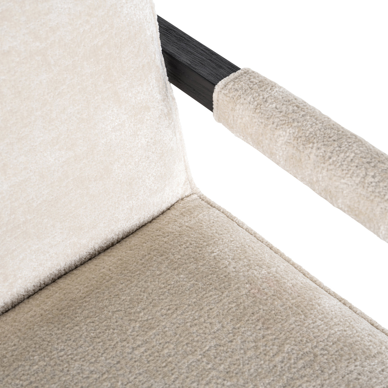 Dining chair Beck white chenille