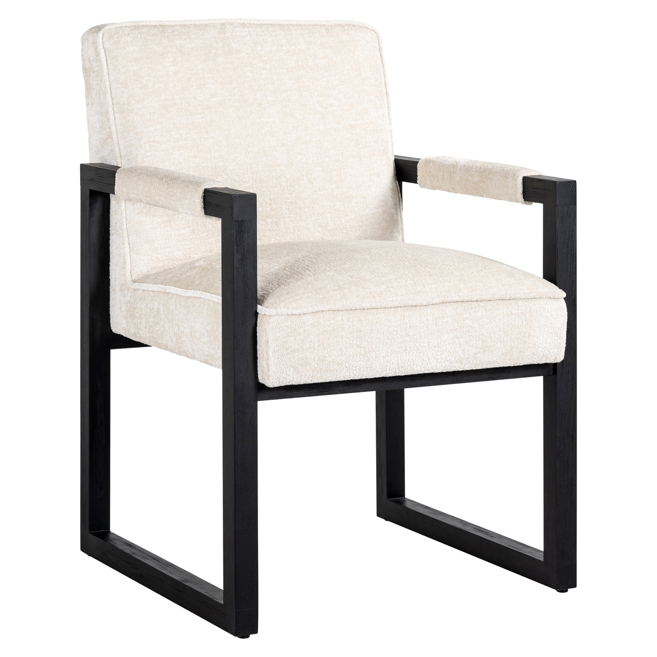 Dining chair Beck white chenille