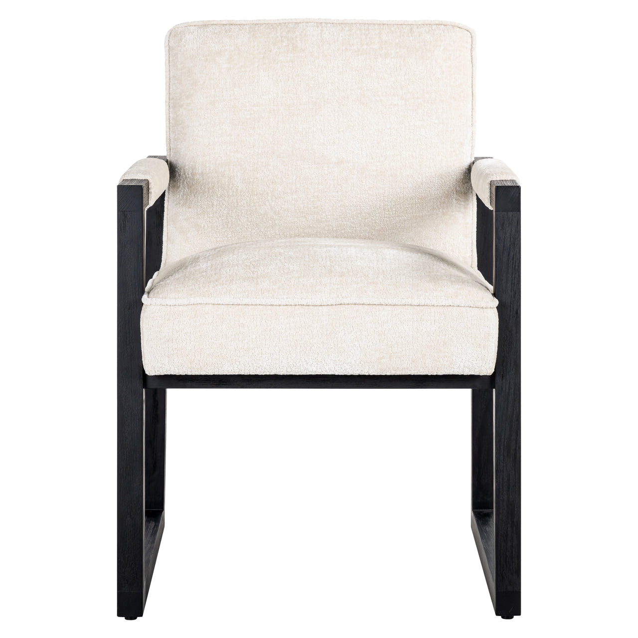 Dining chair Beck white chenille