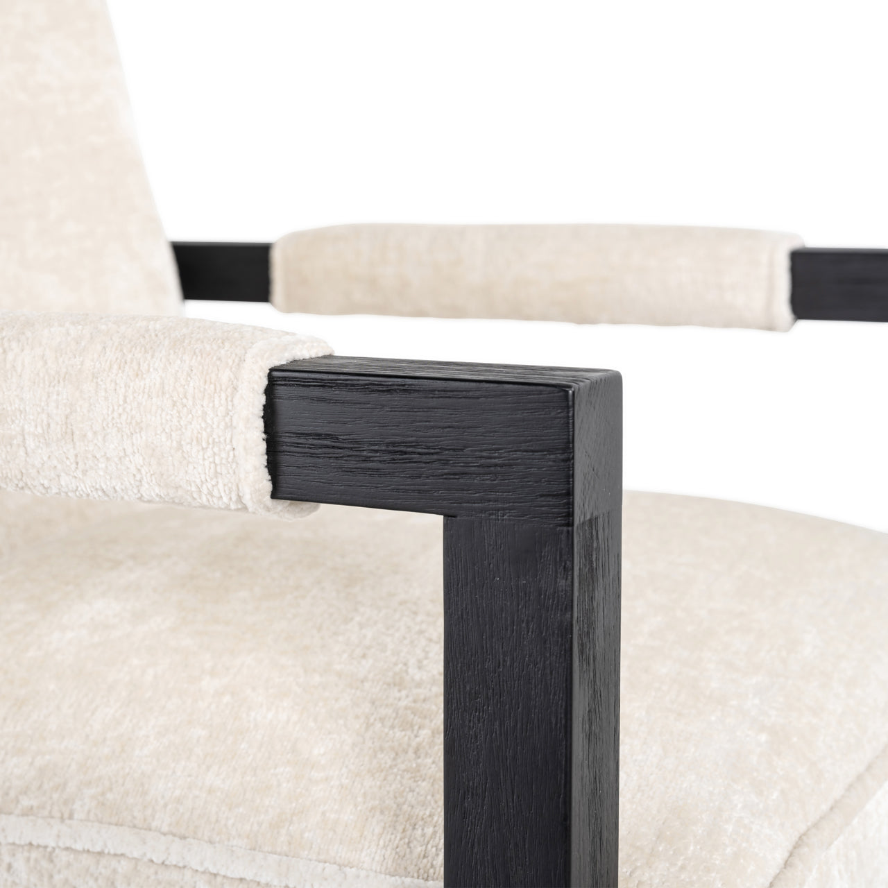 Dining chair Beck white chenille
