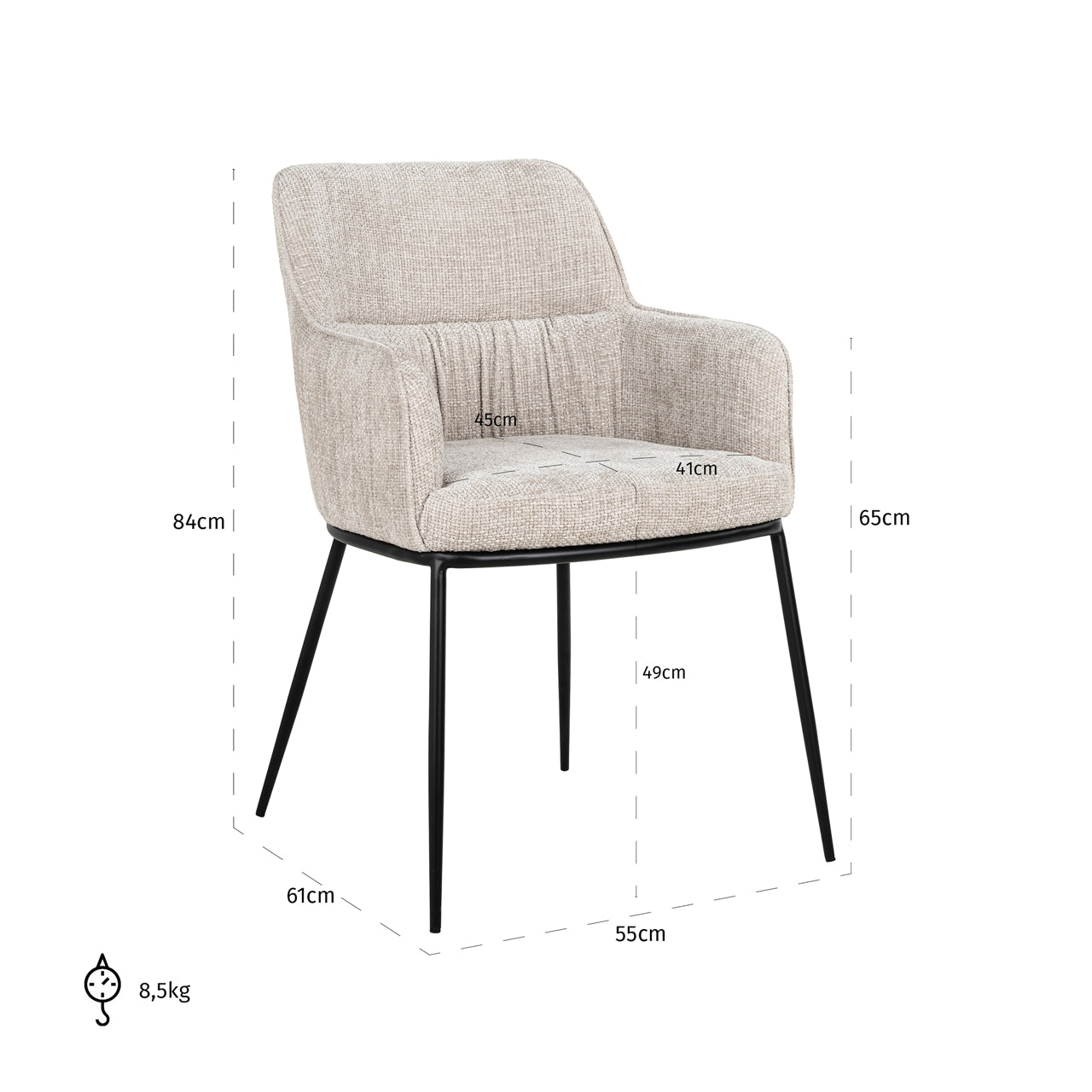 Dining chair Bella natural renegade