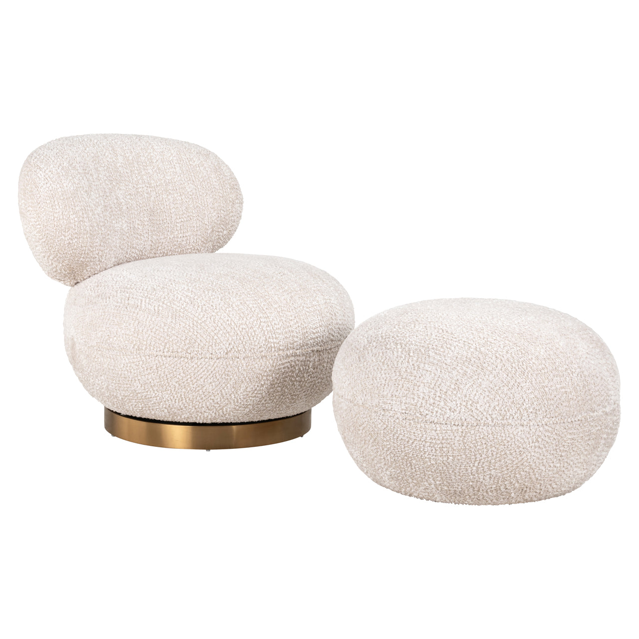 Pouffe & Footstool Jace lovely cream