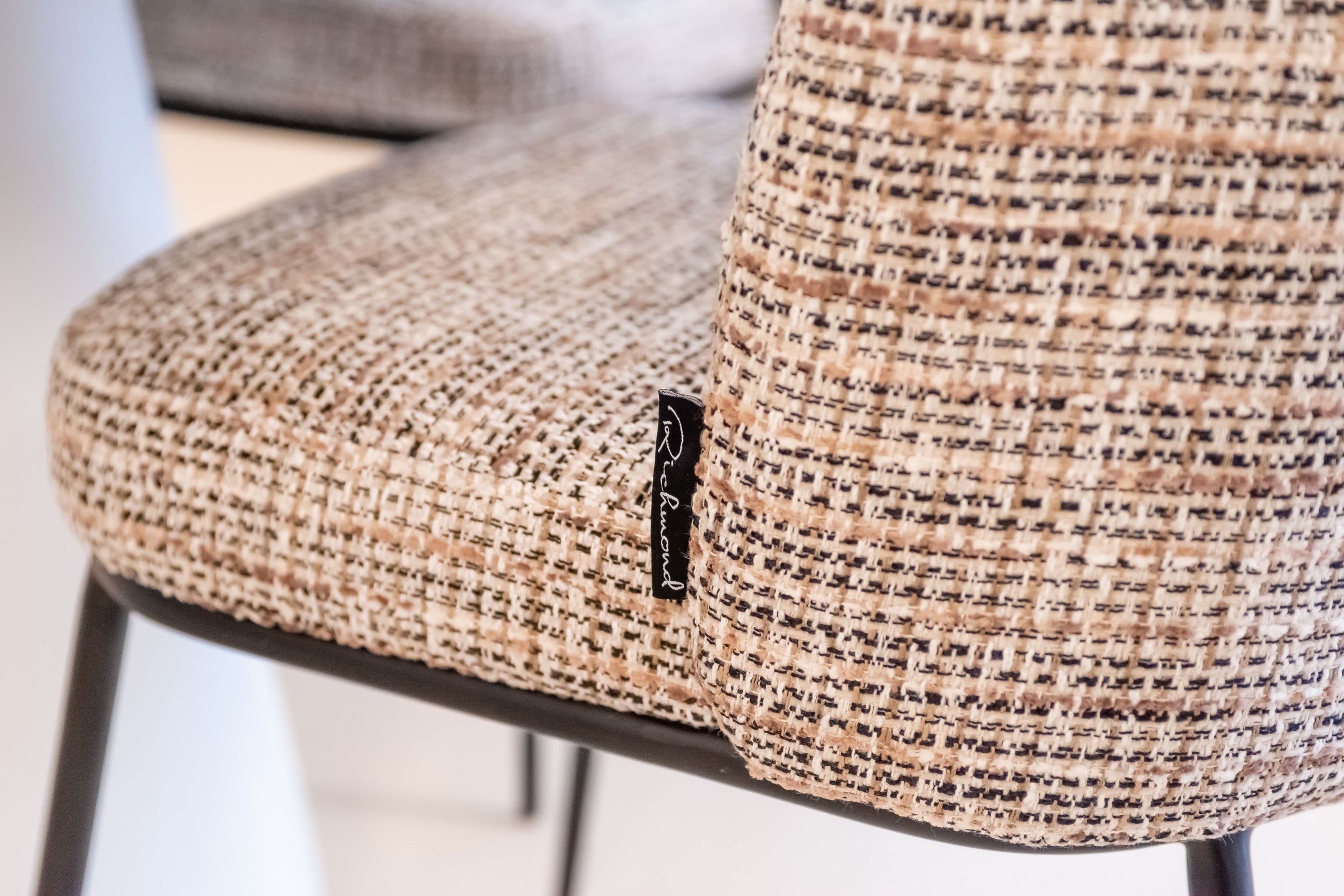 Dining chair Elvi mocca chunky fire retardant (Set of 2)