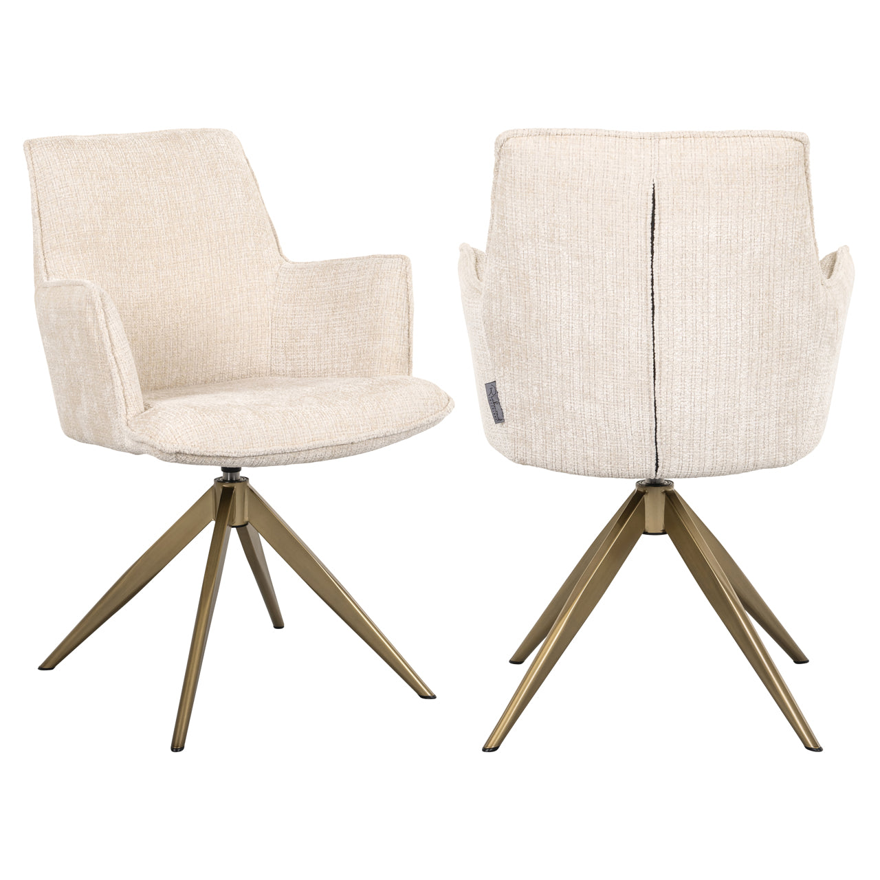 Dining chair Dakota niagara beige swivel with arm