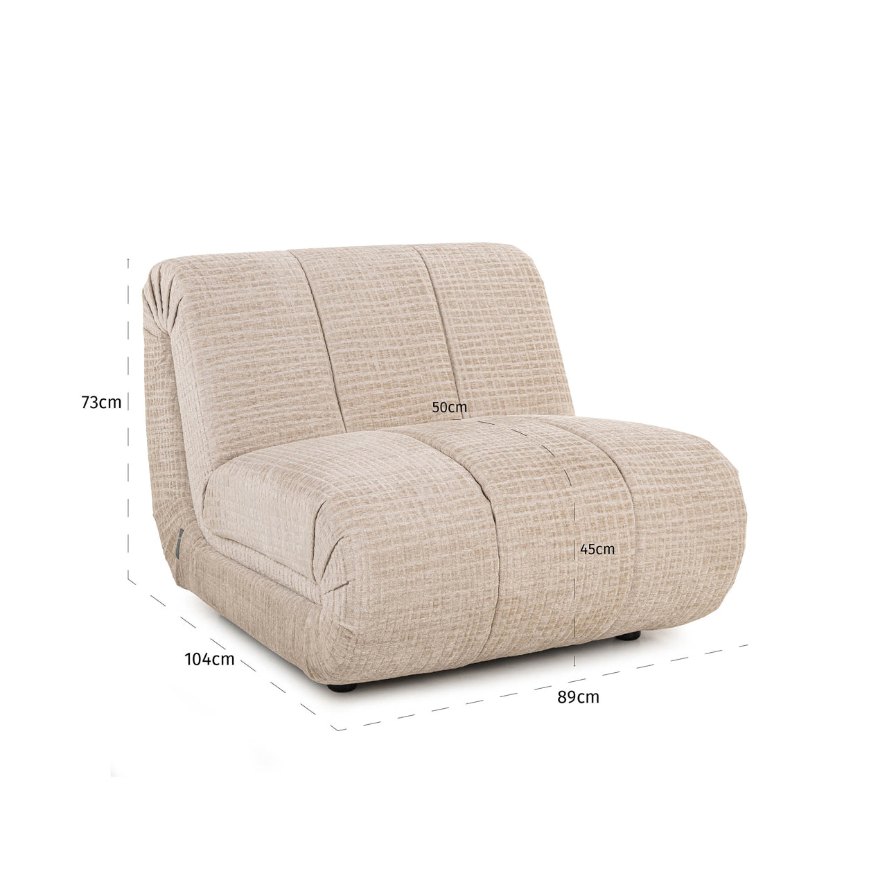 Lounge chair Kyli jasper cream