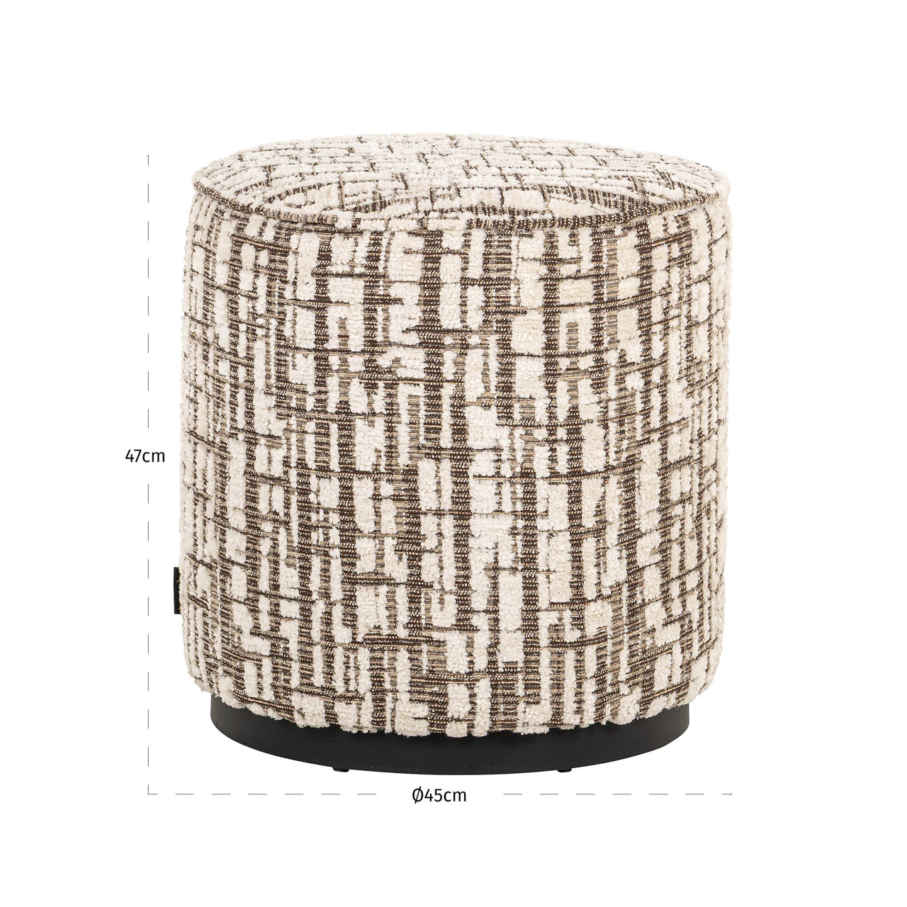 Pouffe & Footstool Lexie cream 45Ø