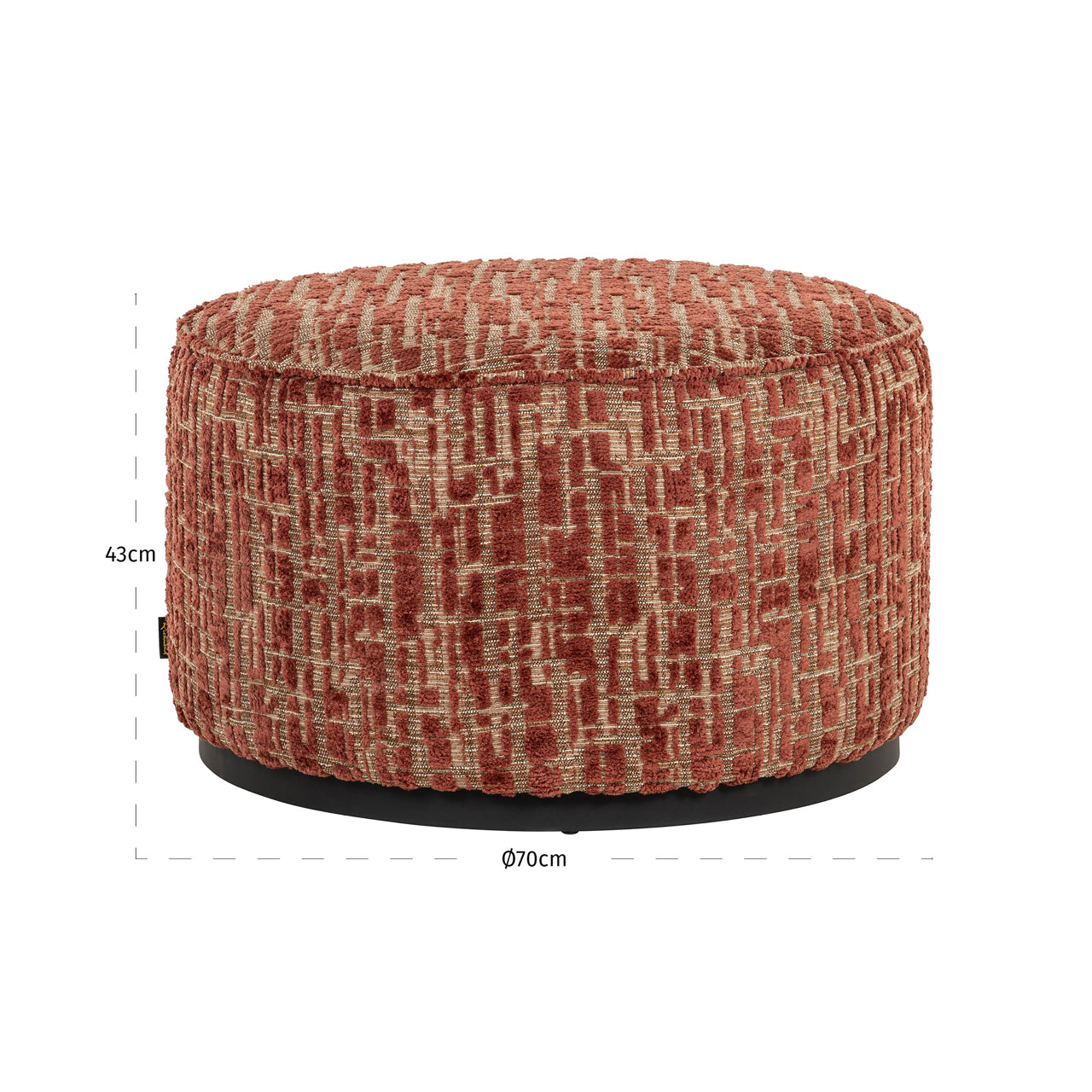 Pouffe & Footstool Lexie terra 70Ø