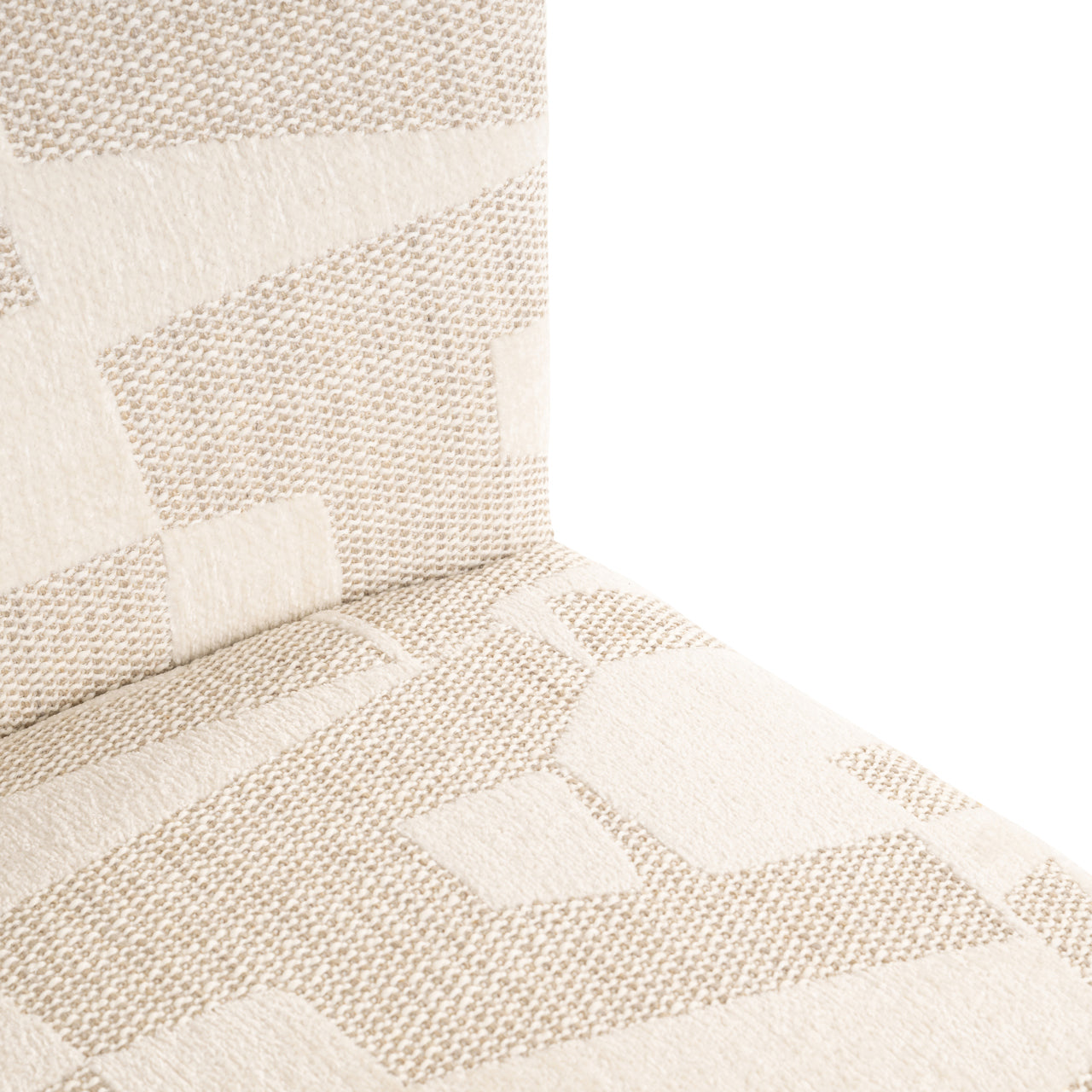 Dining chair Lorain beige graffic on wheels