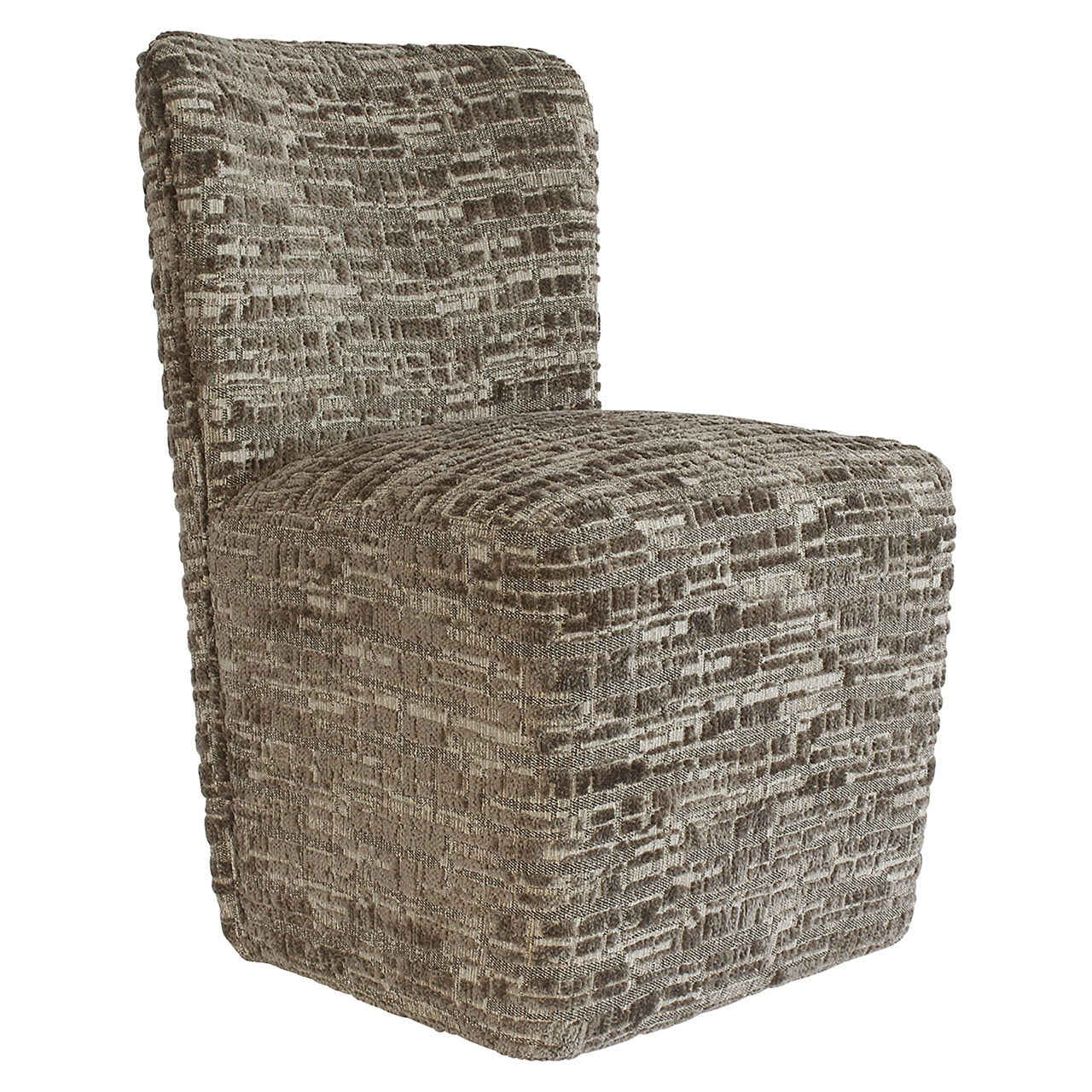 Dining chair Lorain greige on wheels