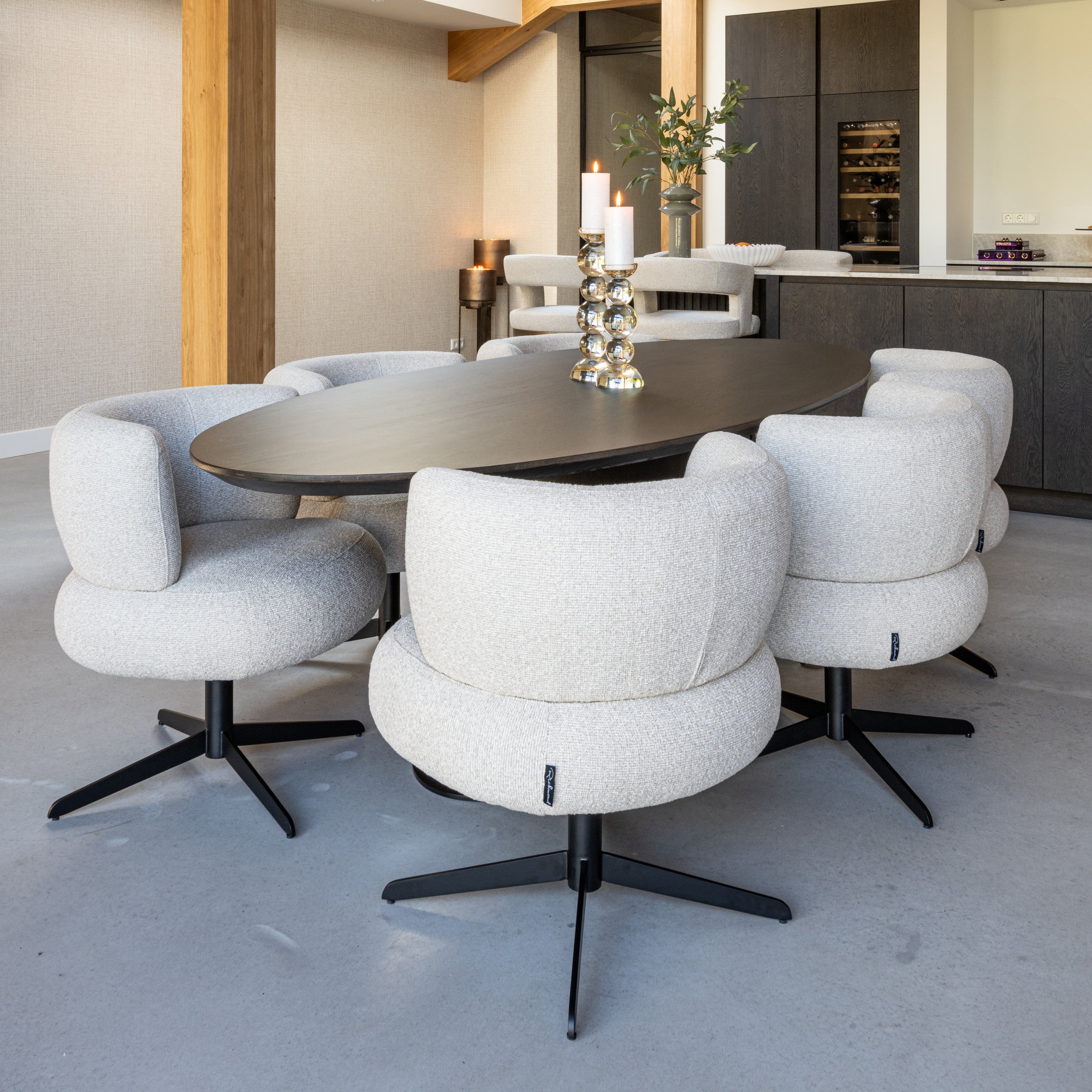 Dining chair Alexis biscotti swivel