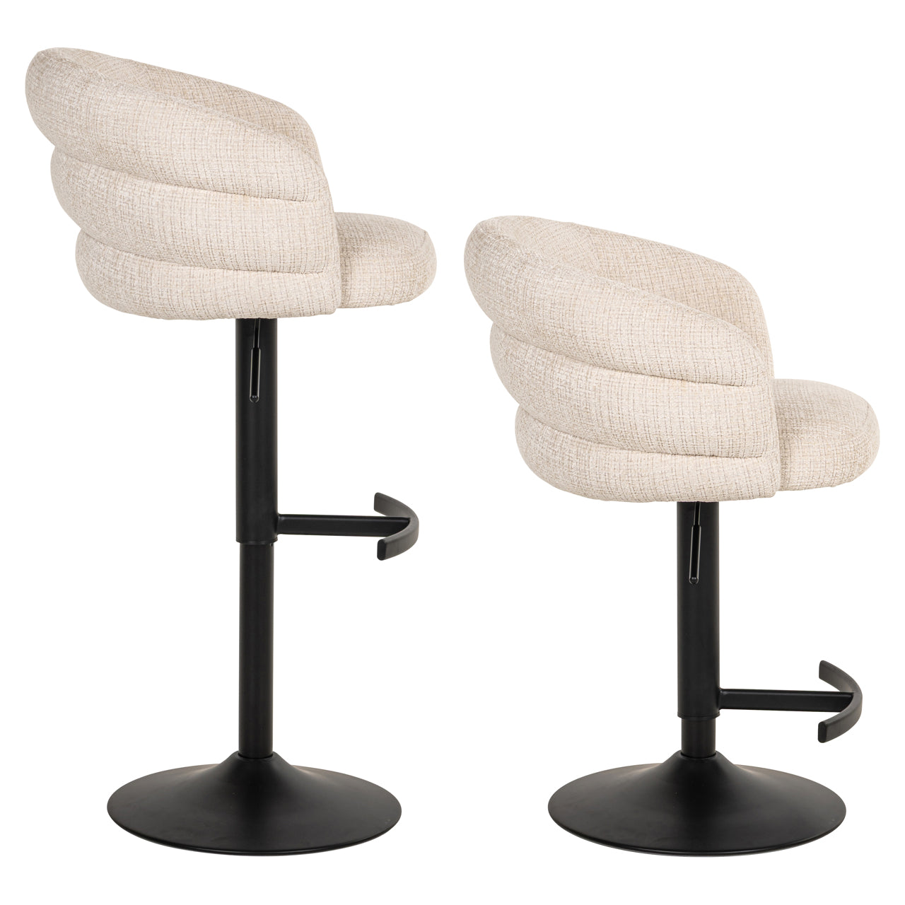 Bar stool Nikki niagara beige swivel fire retardant