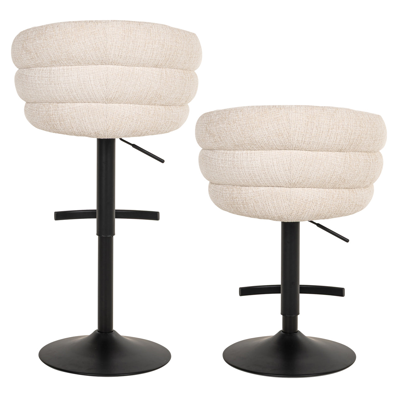 Bar stool Nikki niagara beige swivel fire retardant