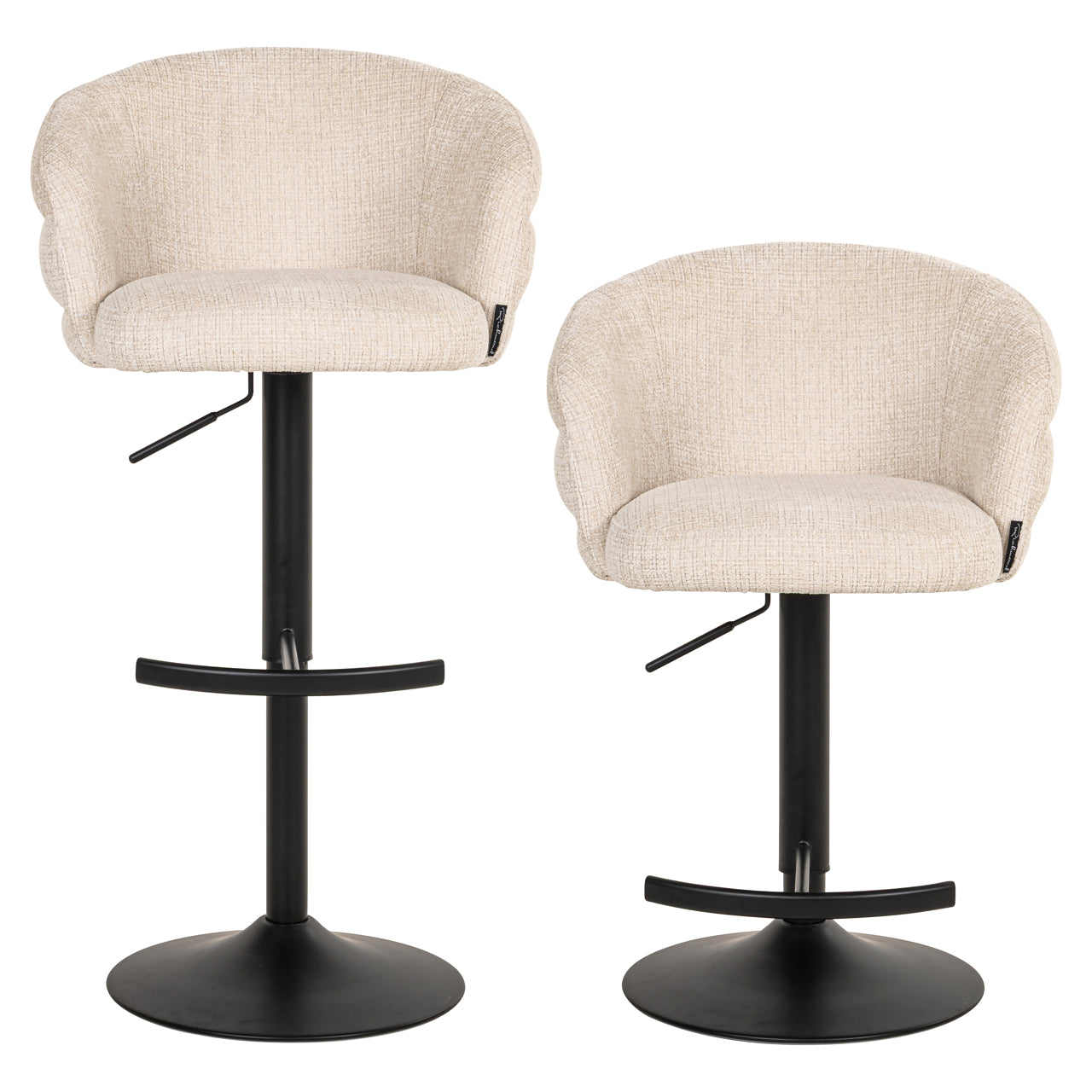 Bar stool Nikki niagara beige swivel fire retardant