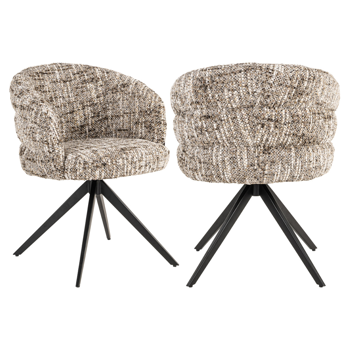 Dining chair Serenity brown omara swivel fire retardant