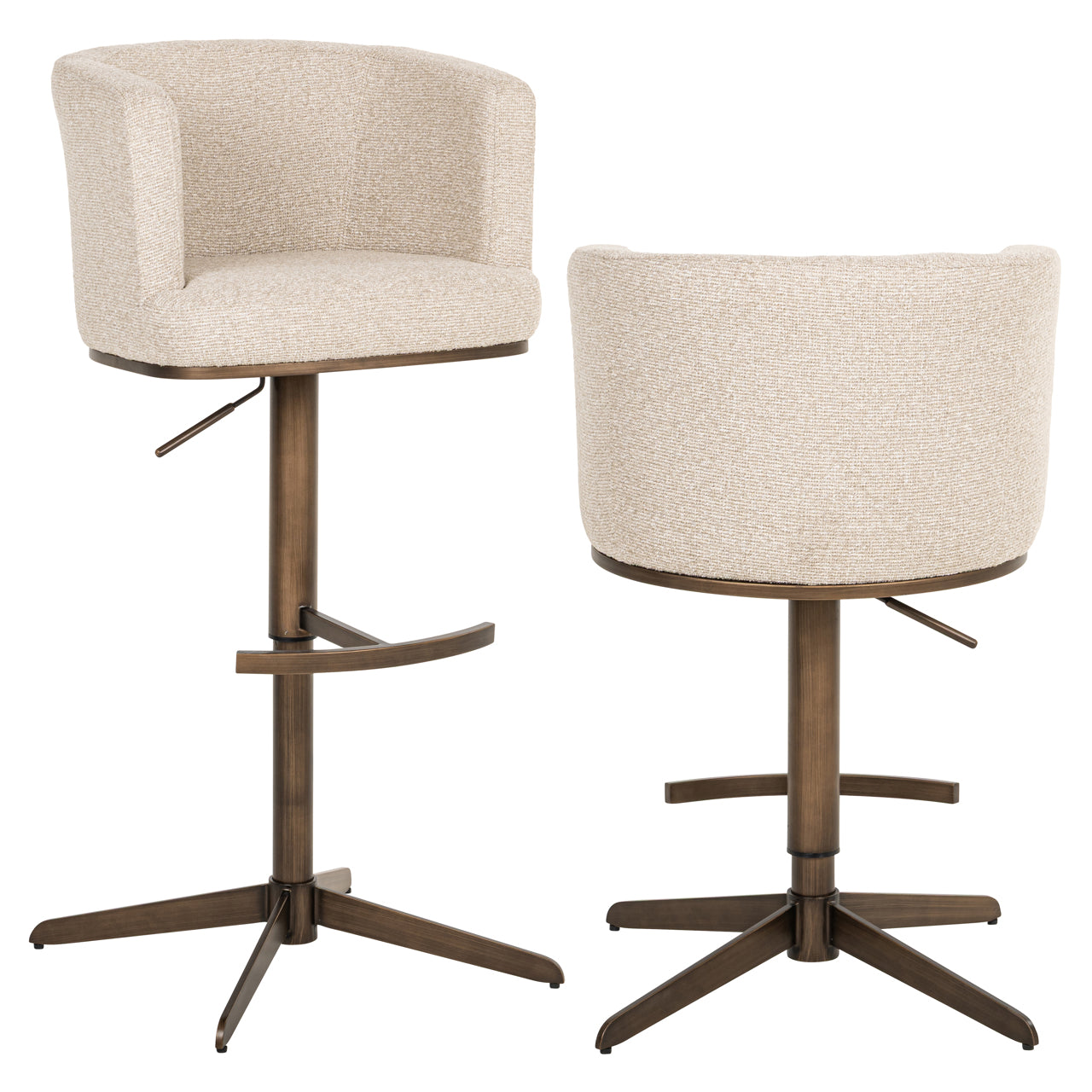 Bar stool Cheyenne biscotti swivel
