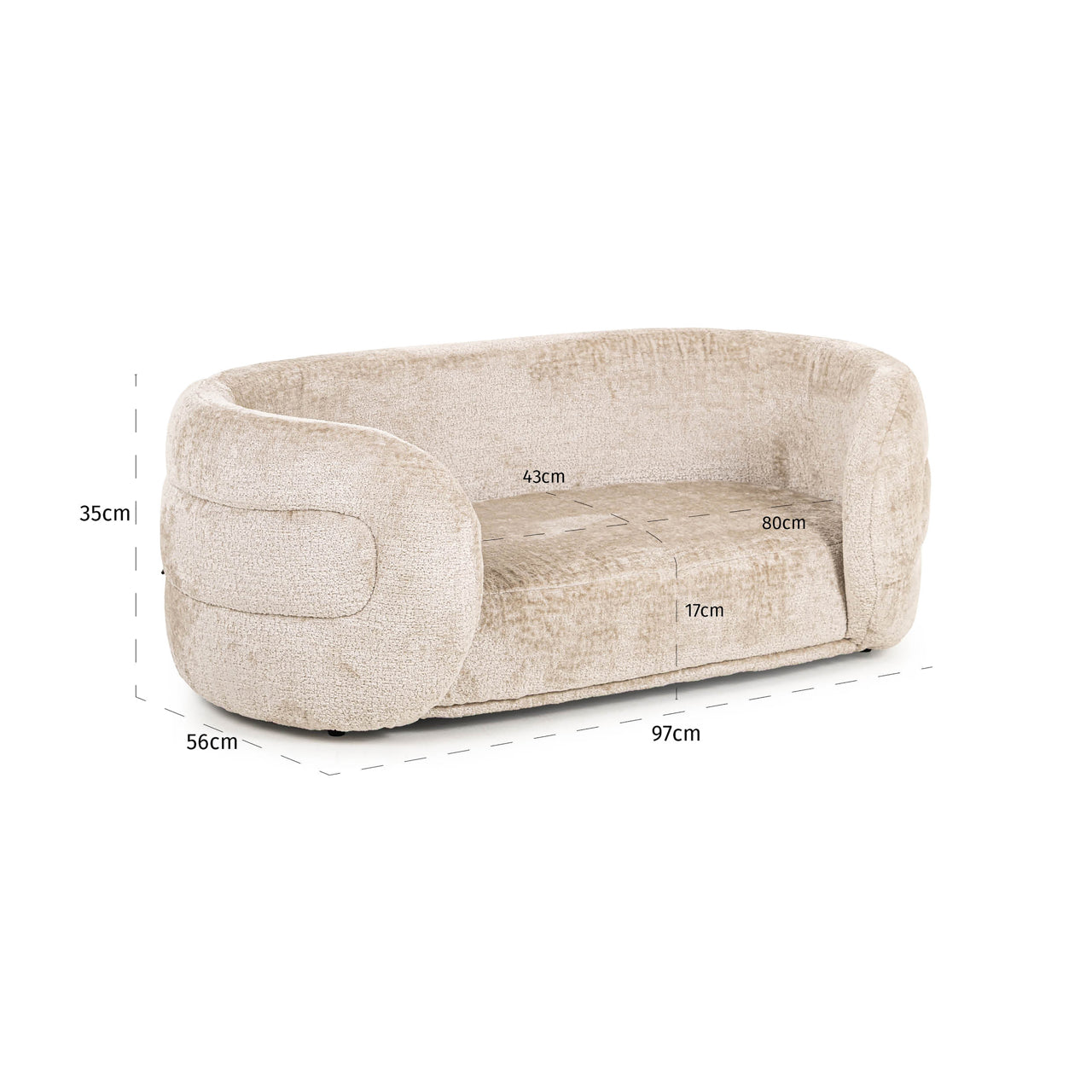 Pet bed Bingo clay chenille