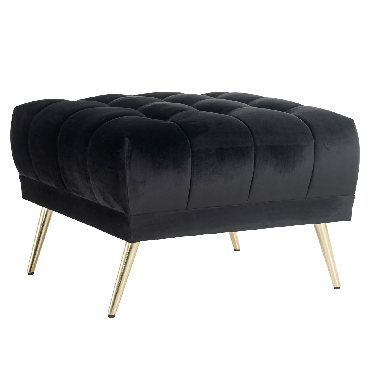 Pouffe & Footstool Huxley anthracite velvet