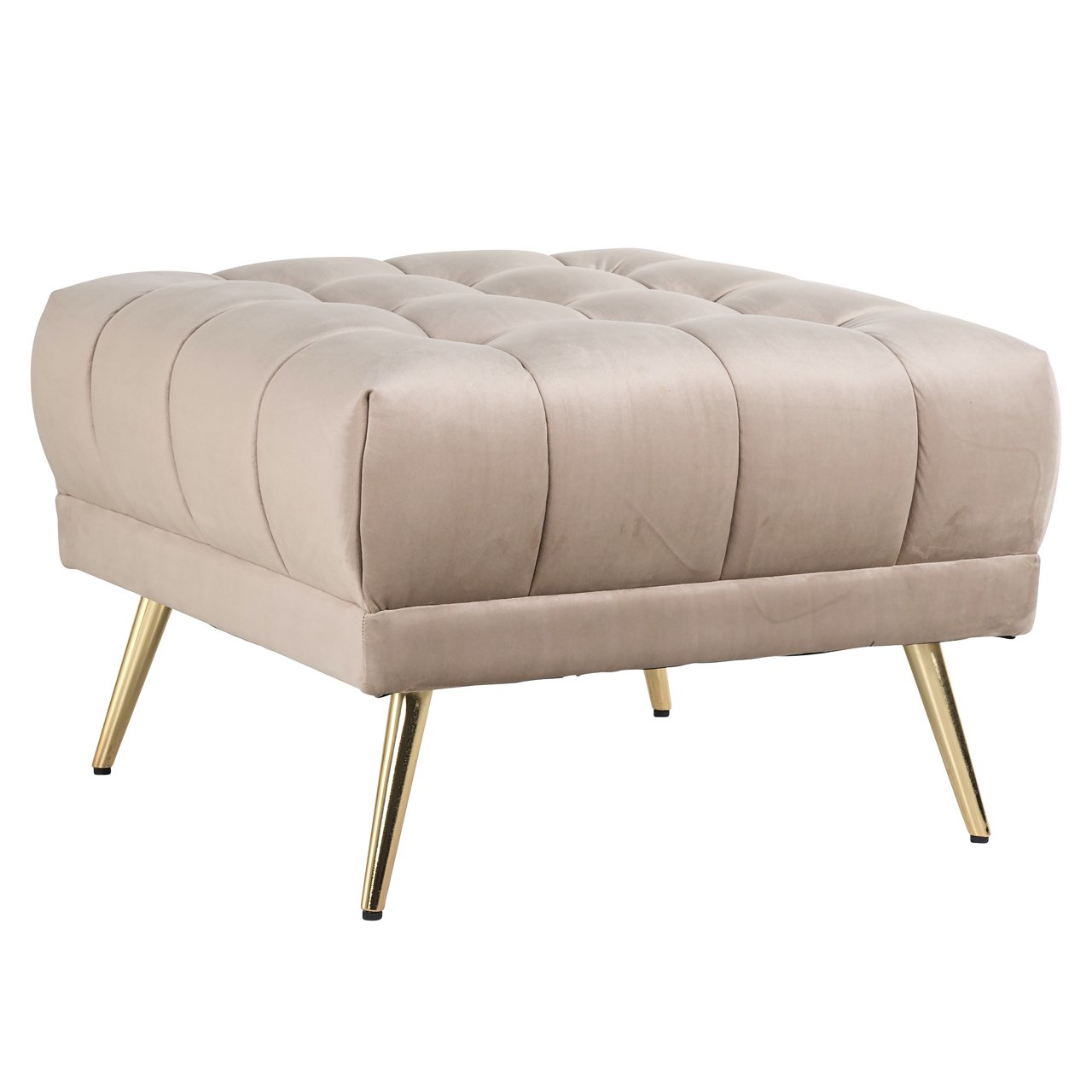 Pouffe & Footstool Huxley khaki velvet