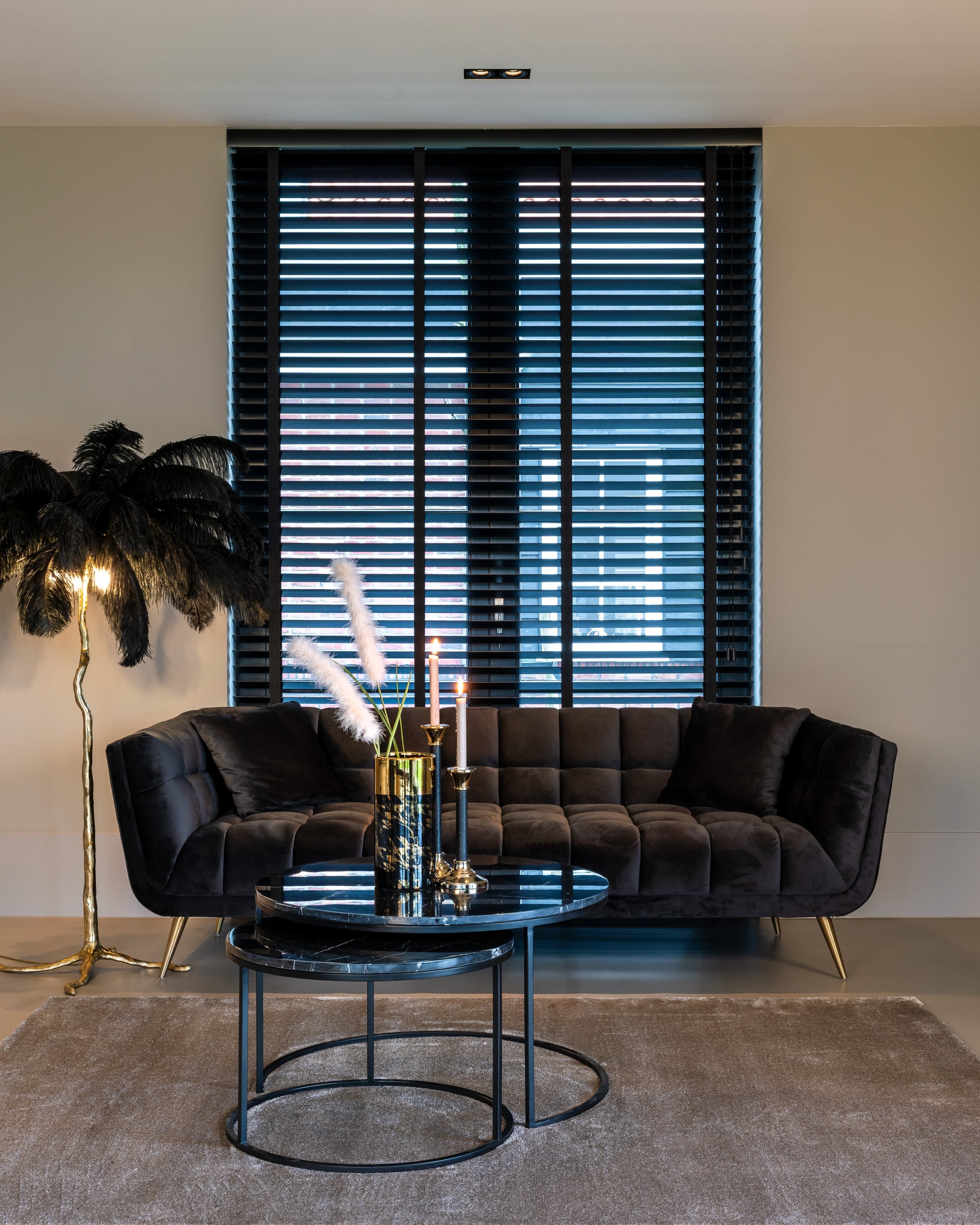 Sofa Huxley anthracite velvet