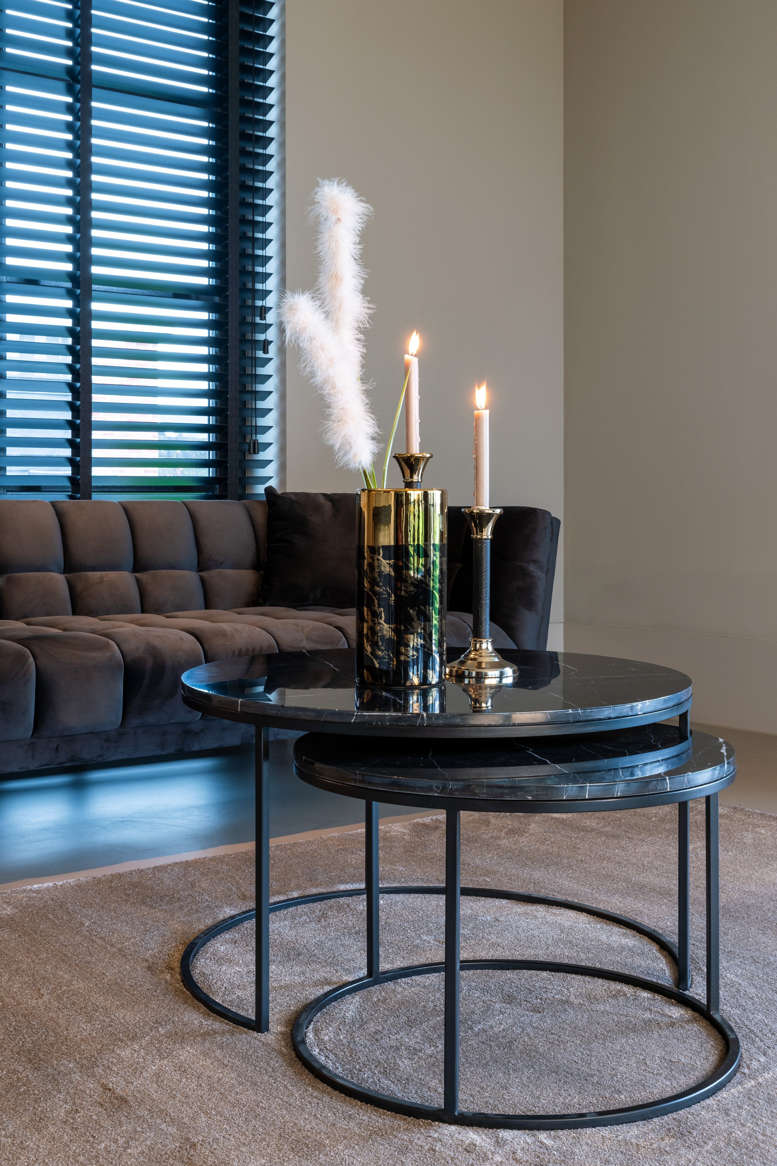 Sofa Huxley anthracite velvet