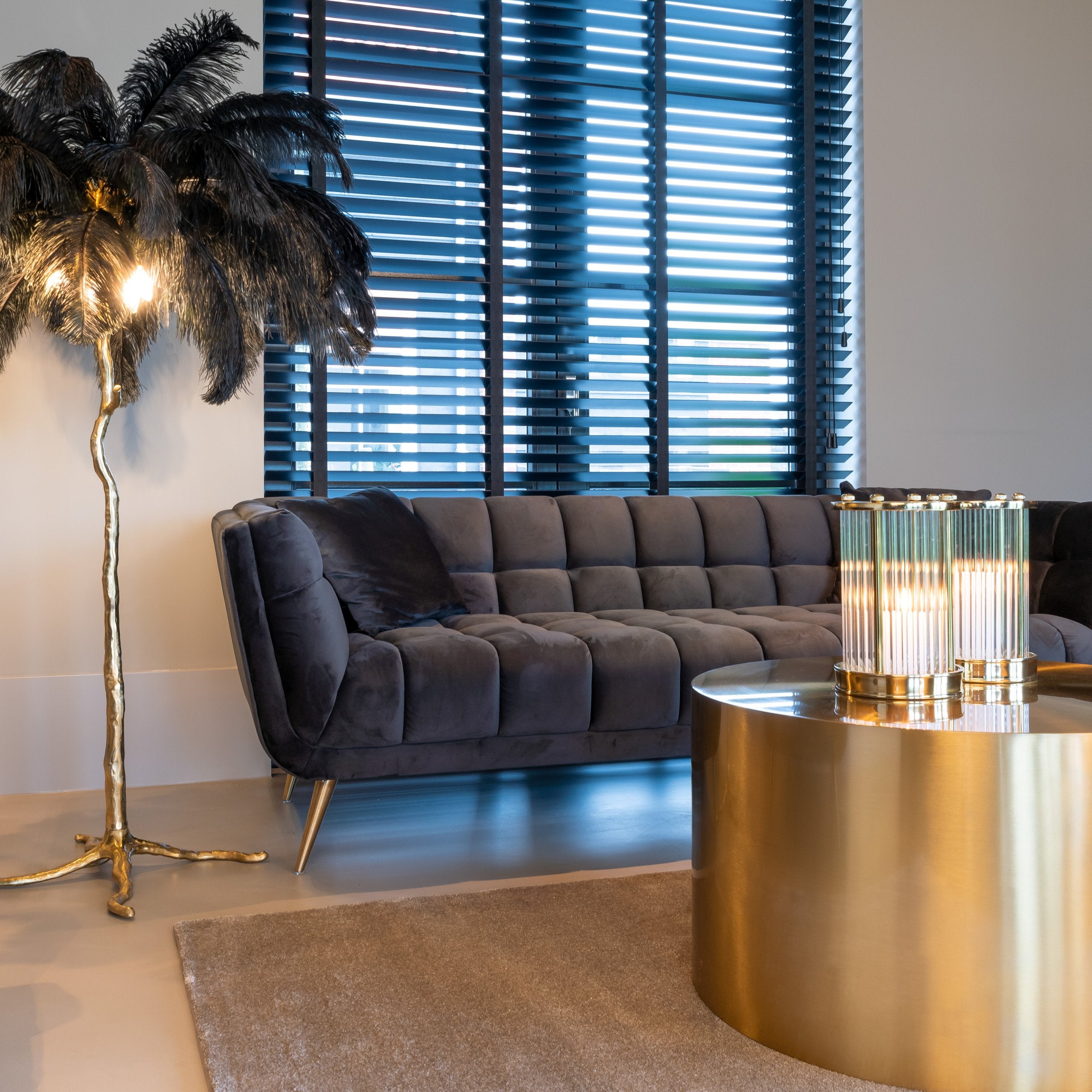 Sofa Huxley anthracite velvet