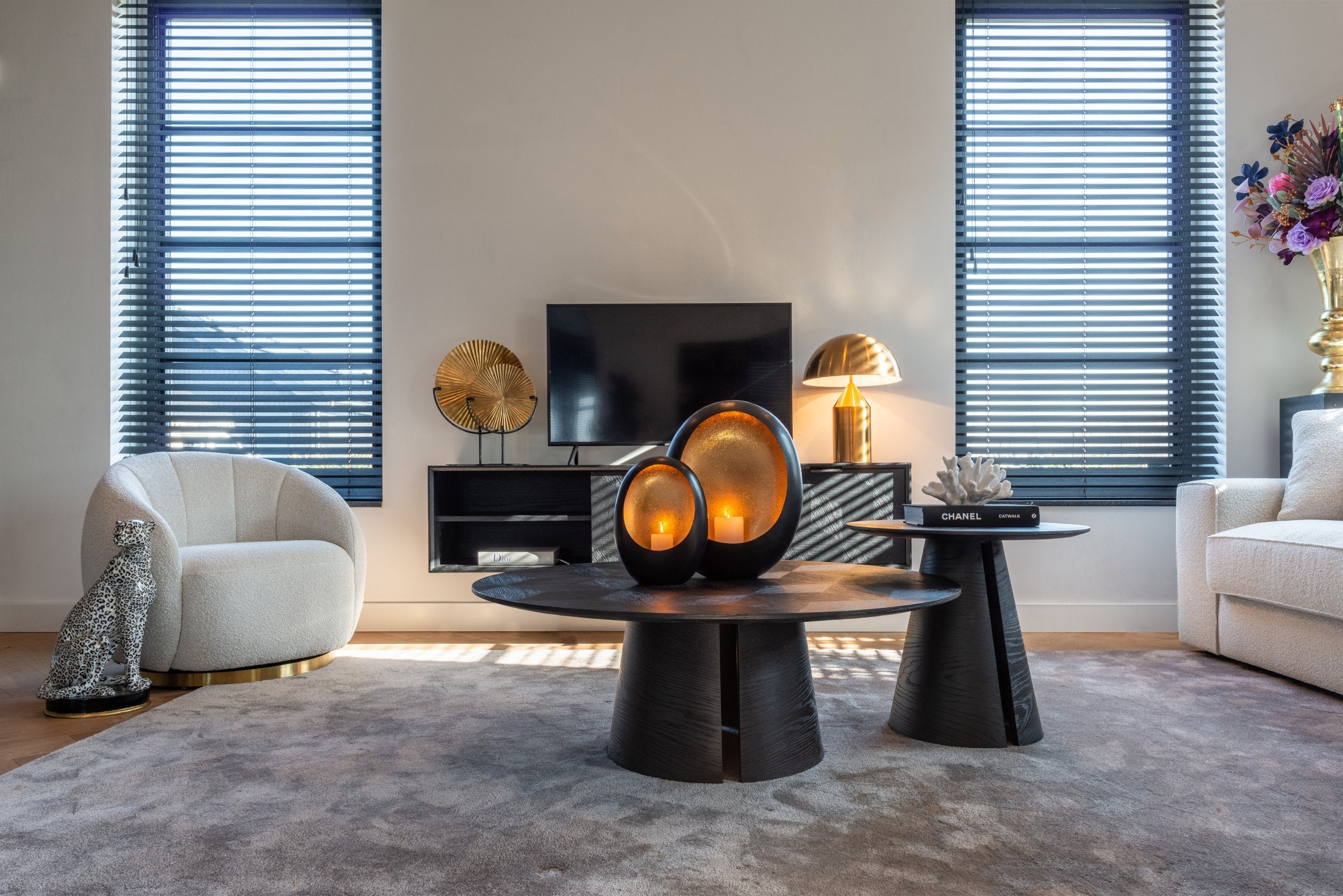 End table Blax black 58Ø