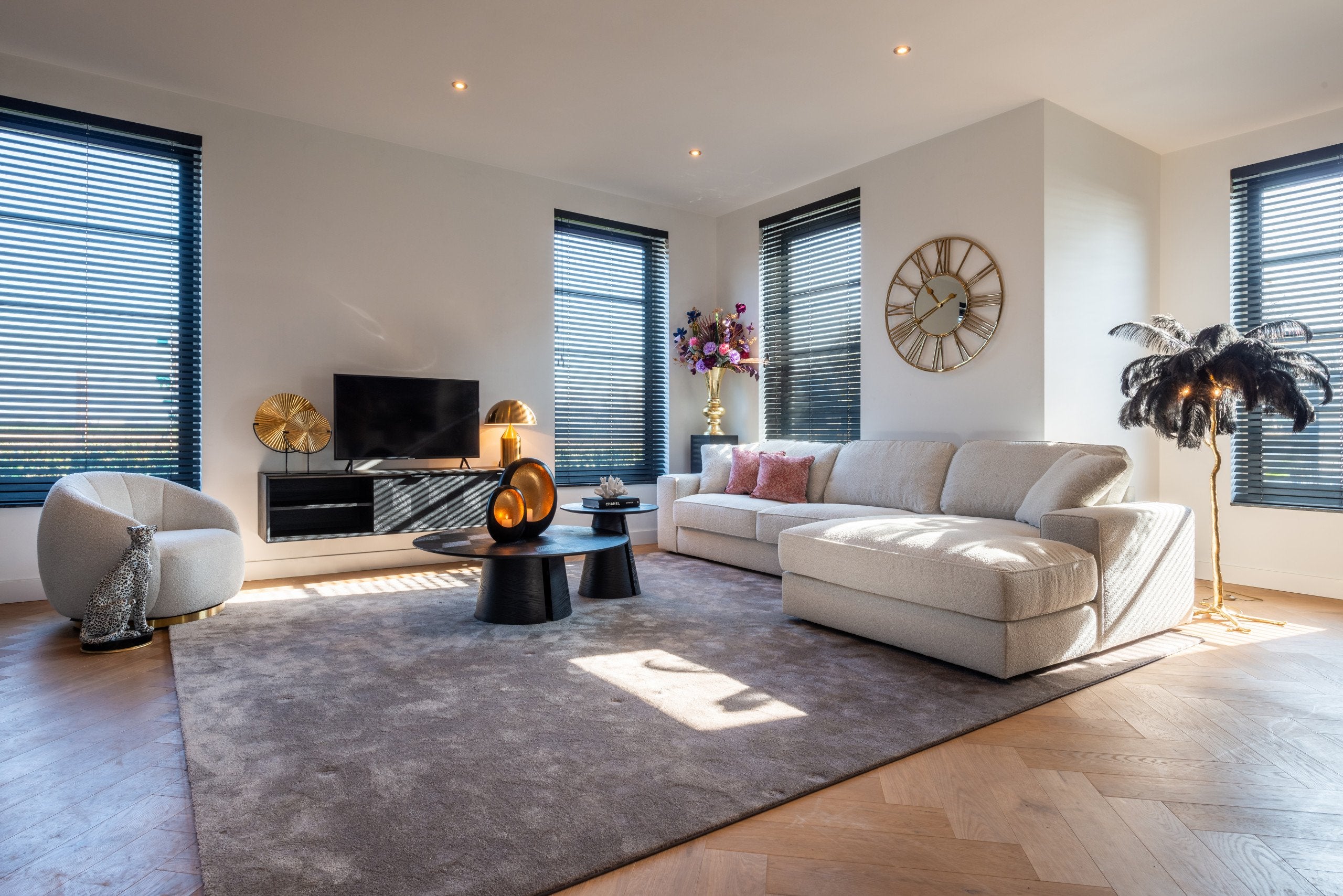 Coffee table Blax black 110Ø