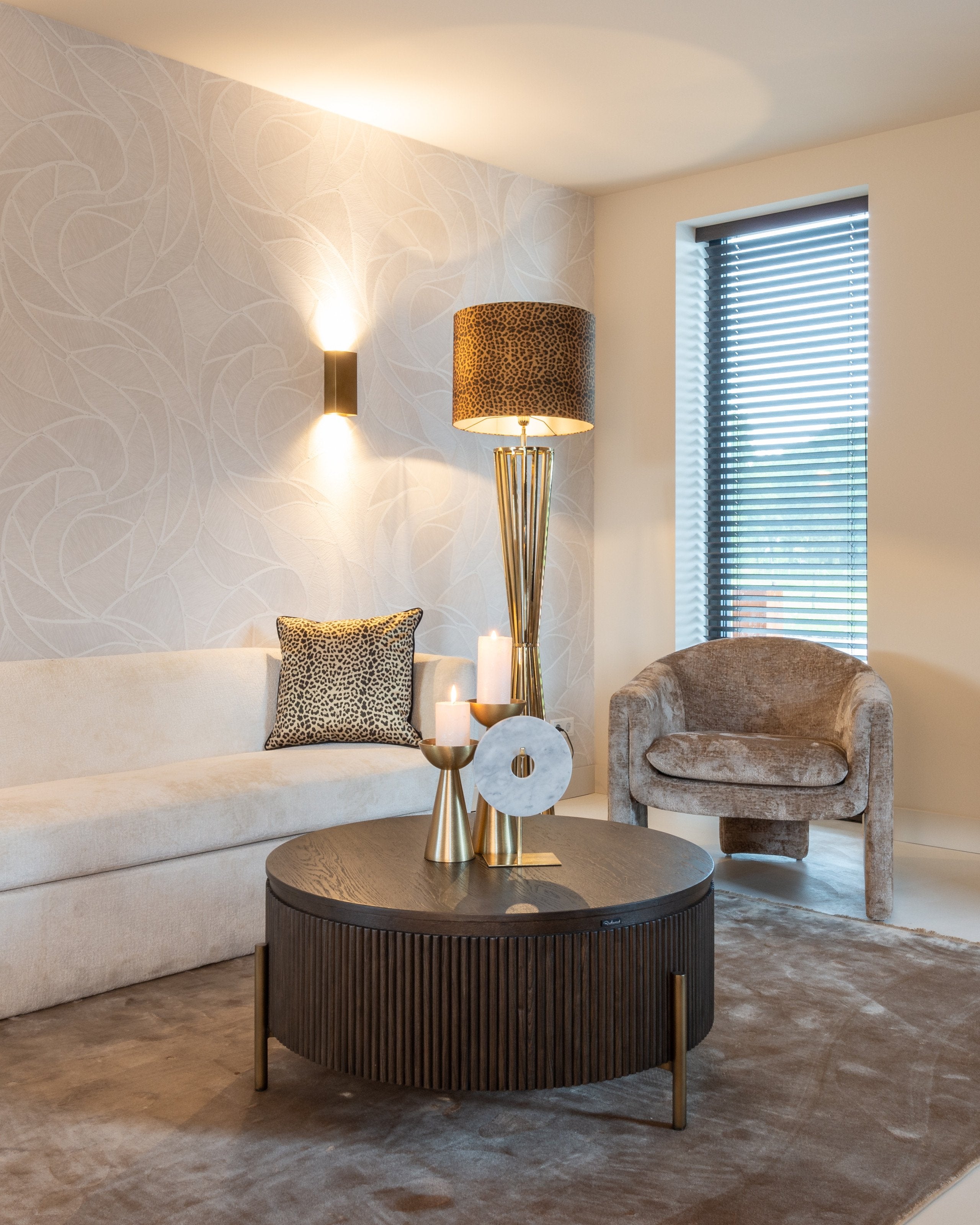 Coffee table Luxor brown 95Ø