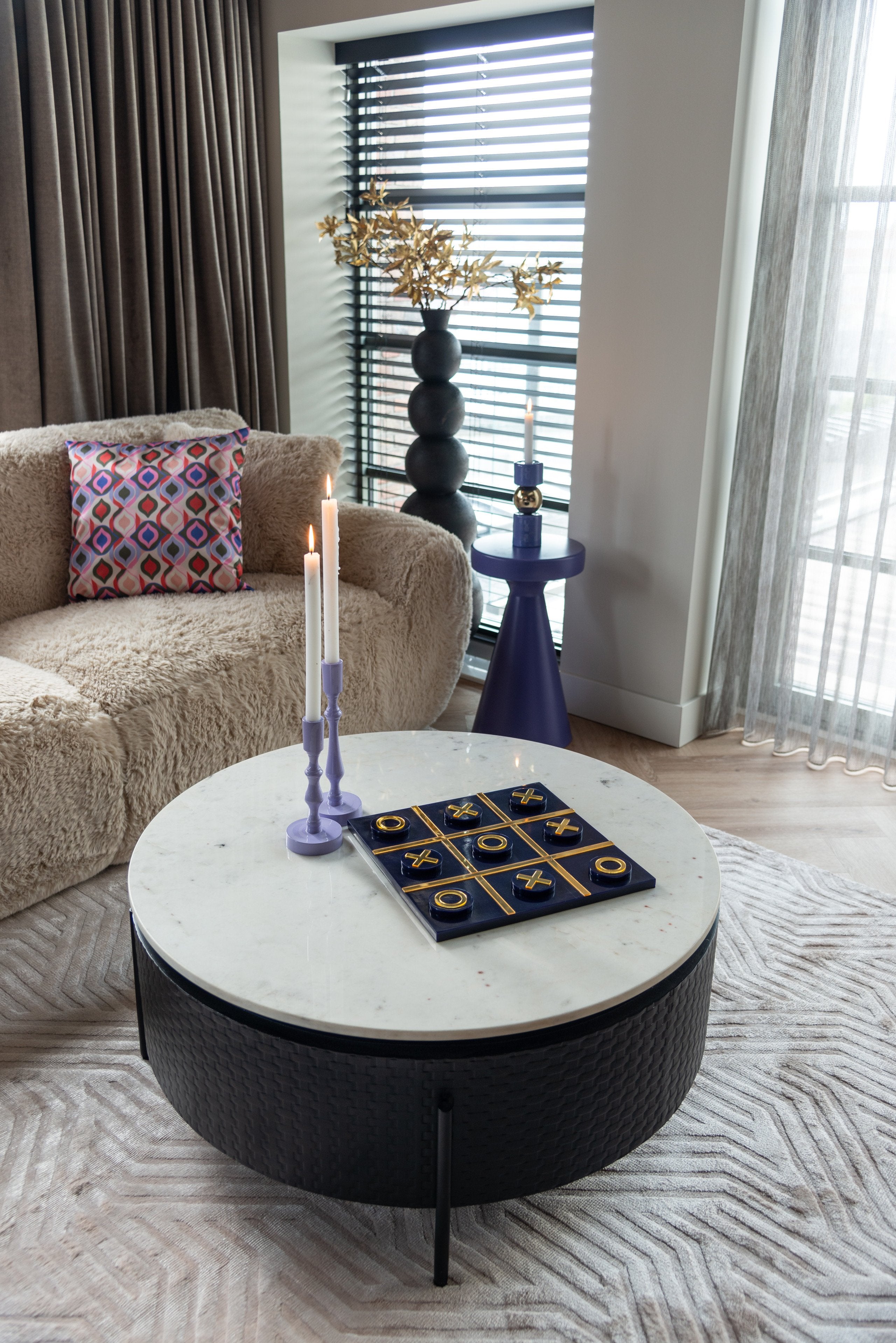 End table Kimble purple large 30Ø