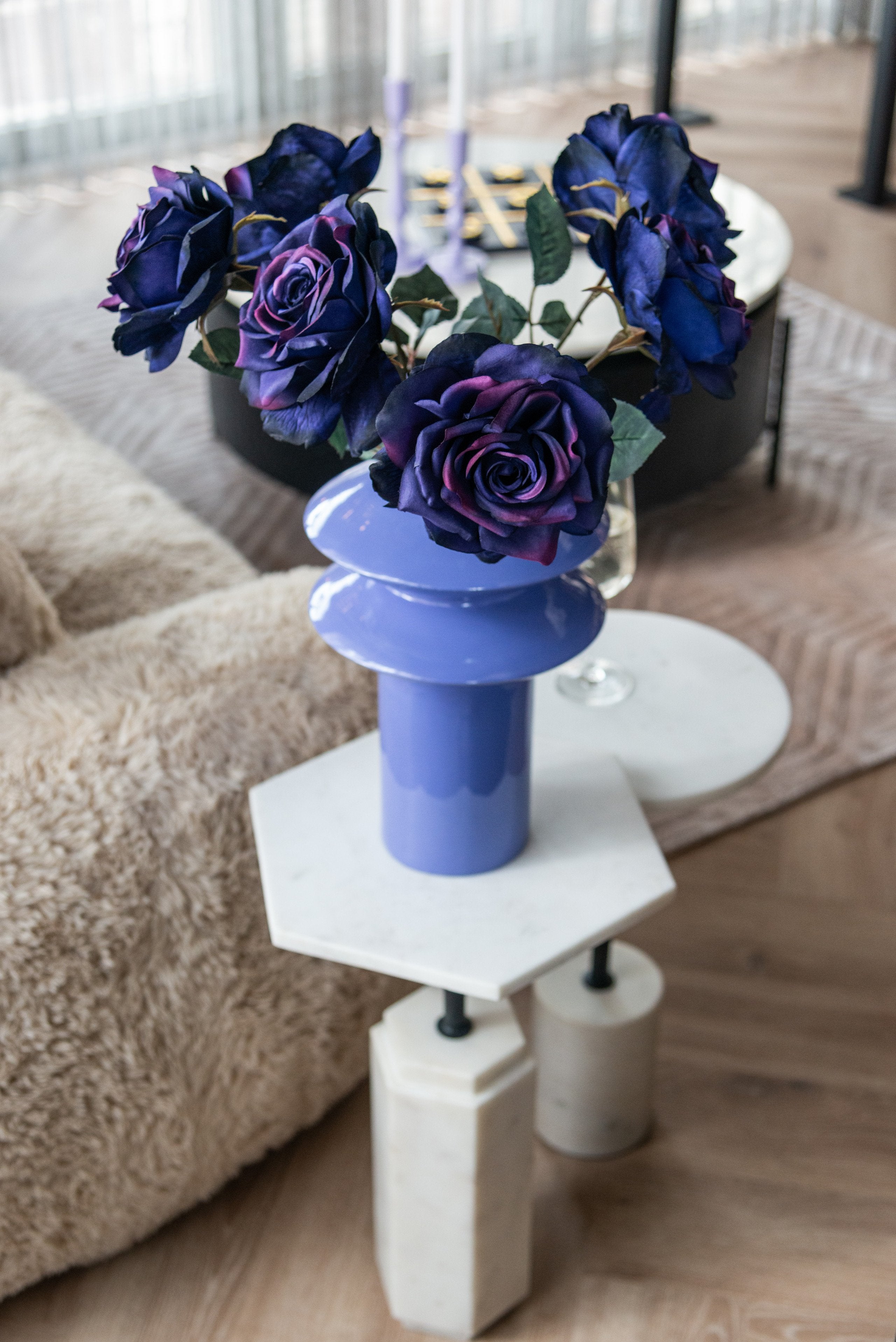 End table Lilitha black/white