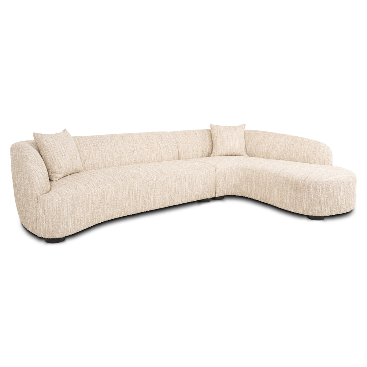 Sofa Pandora beige angora lounge right