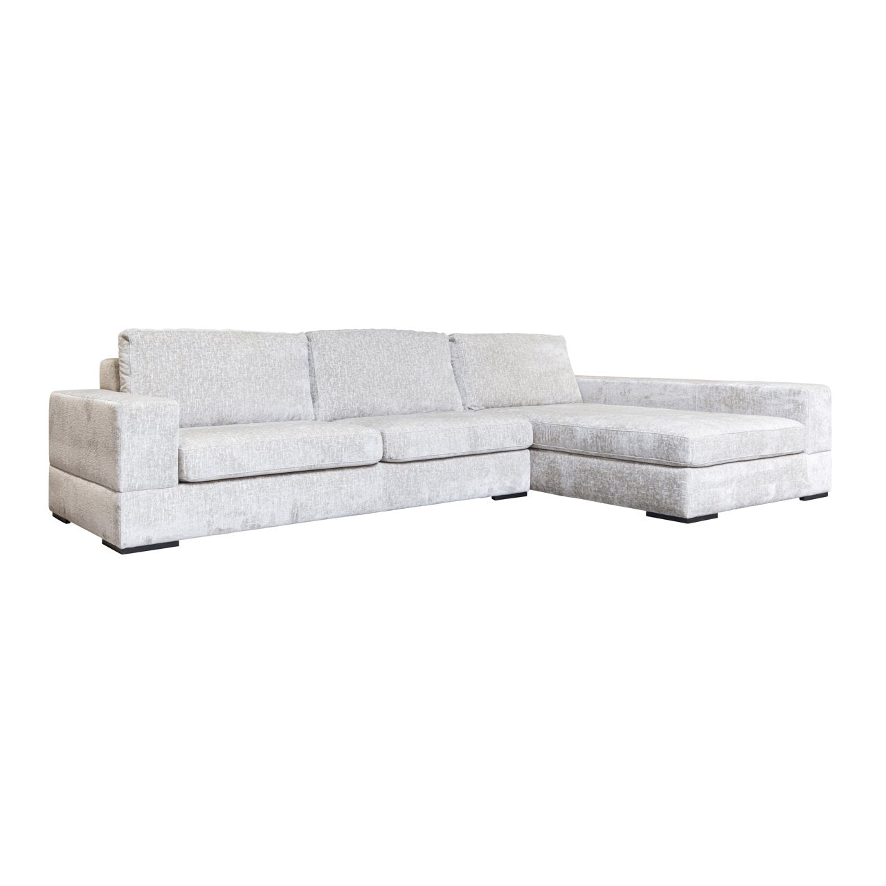 Sofa Pasha pearl island 3-seater + lounge right fully upholstered