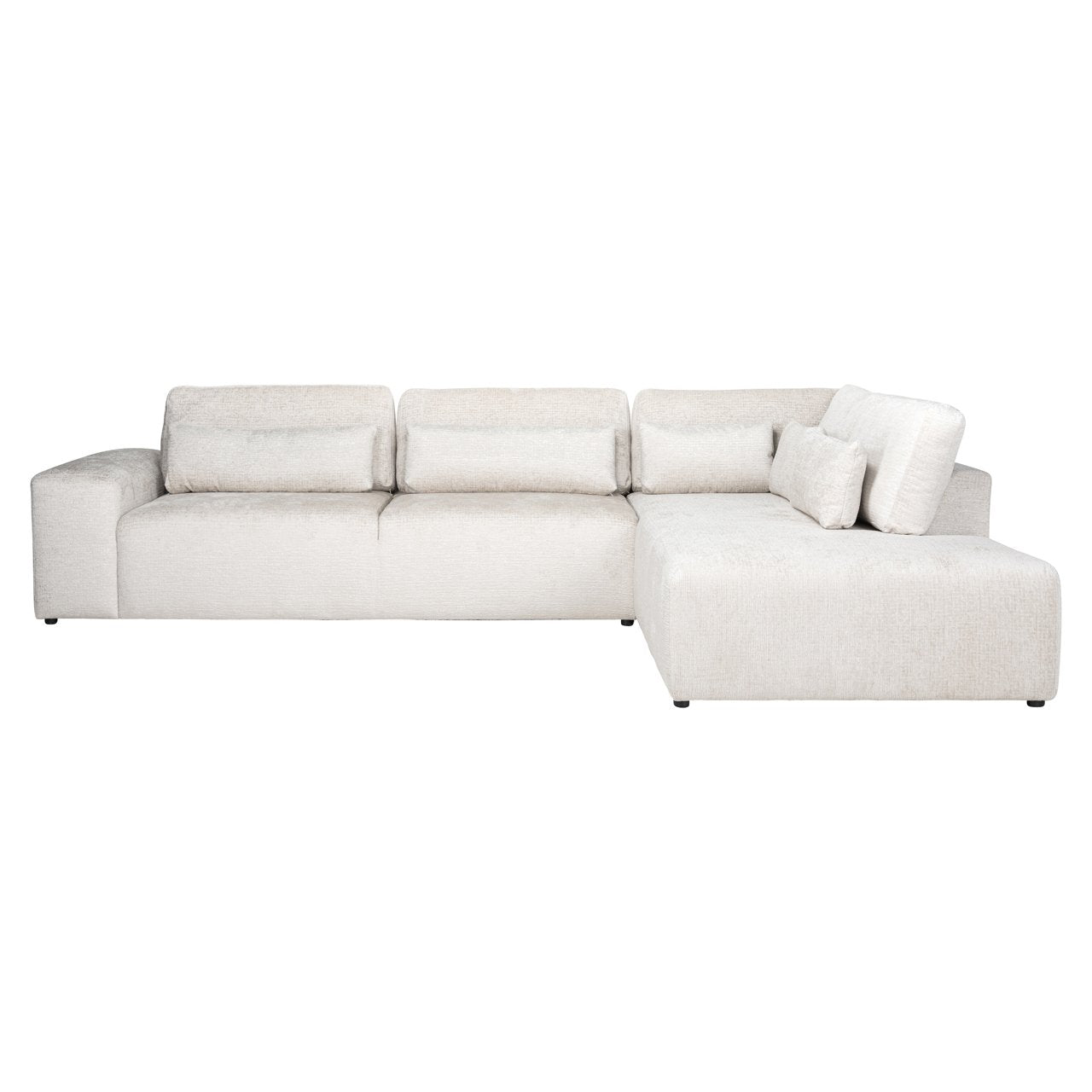 Sofa Lund cream fusion 3-seater + ottoman right