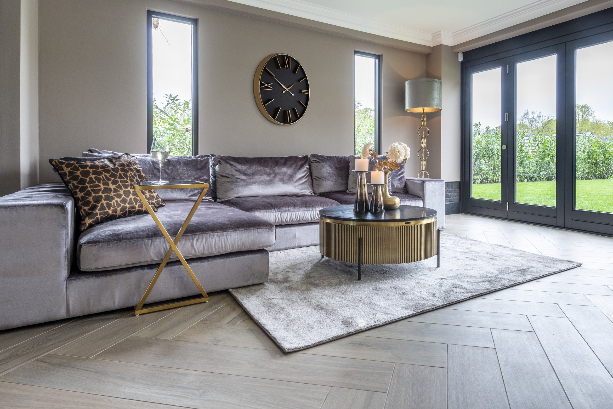 Coffee table Ironville gold 90Ø