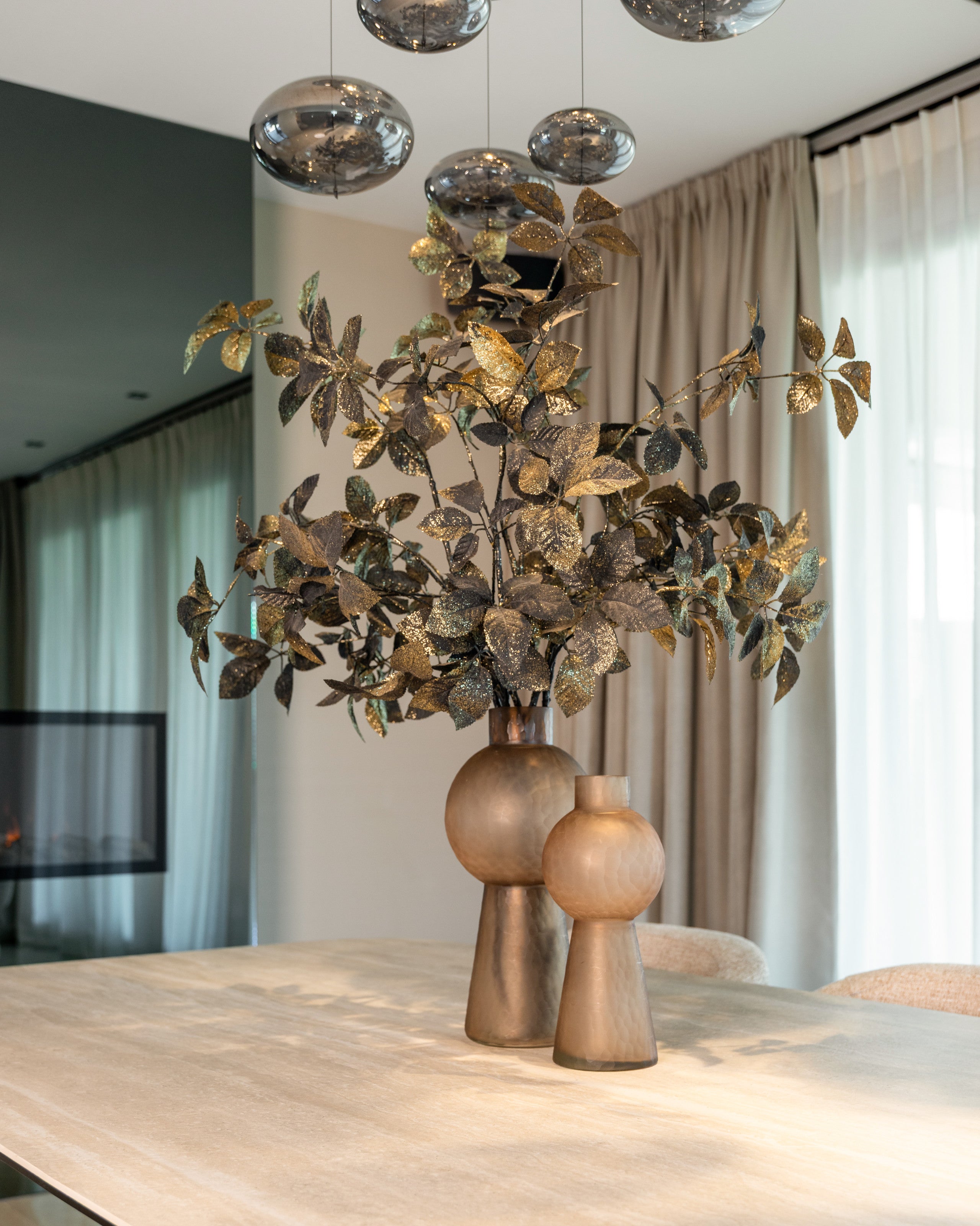 Vase Ora brown small