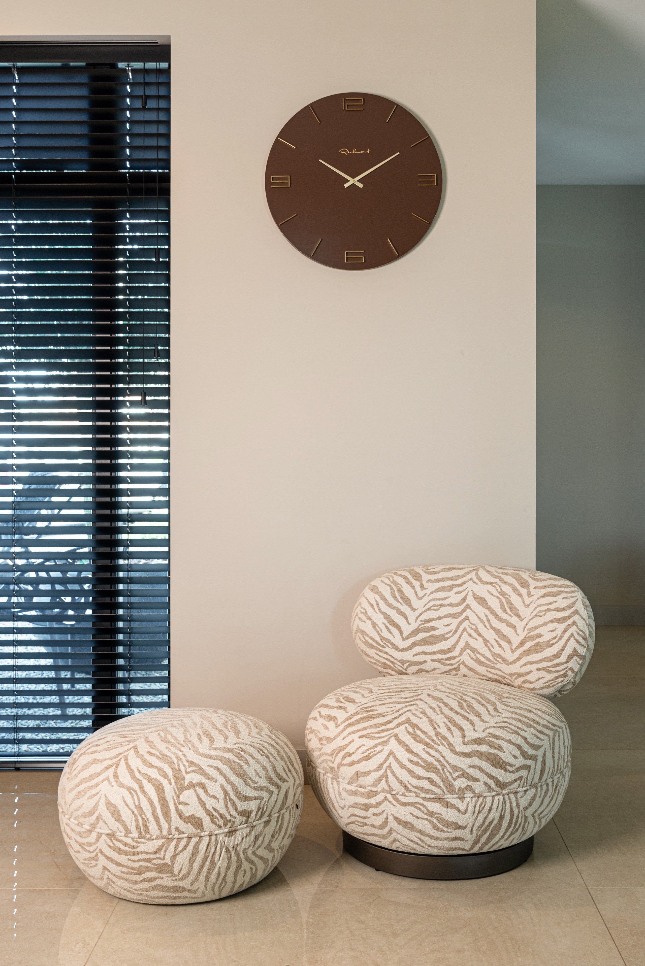 Clock Byram Chestnut