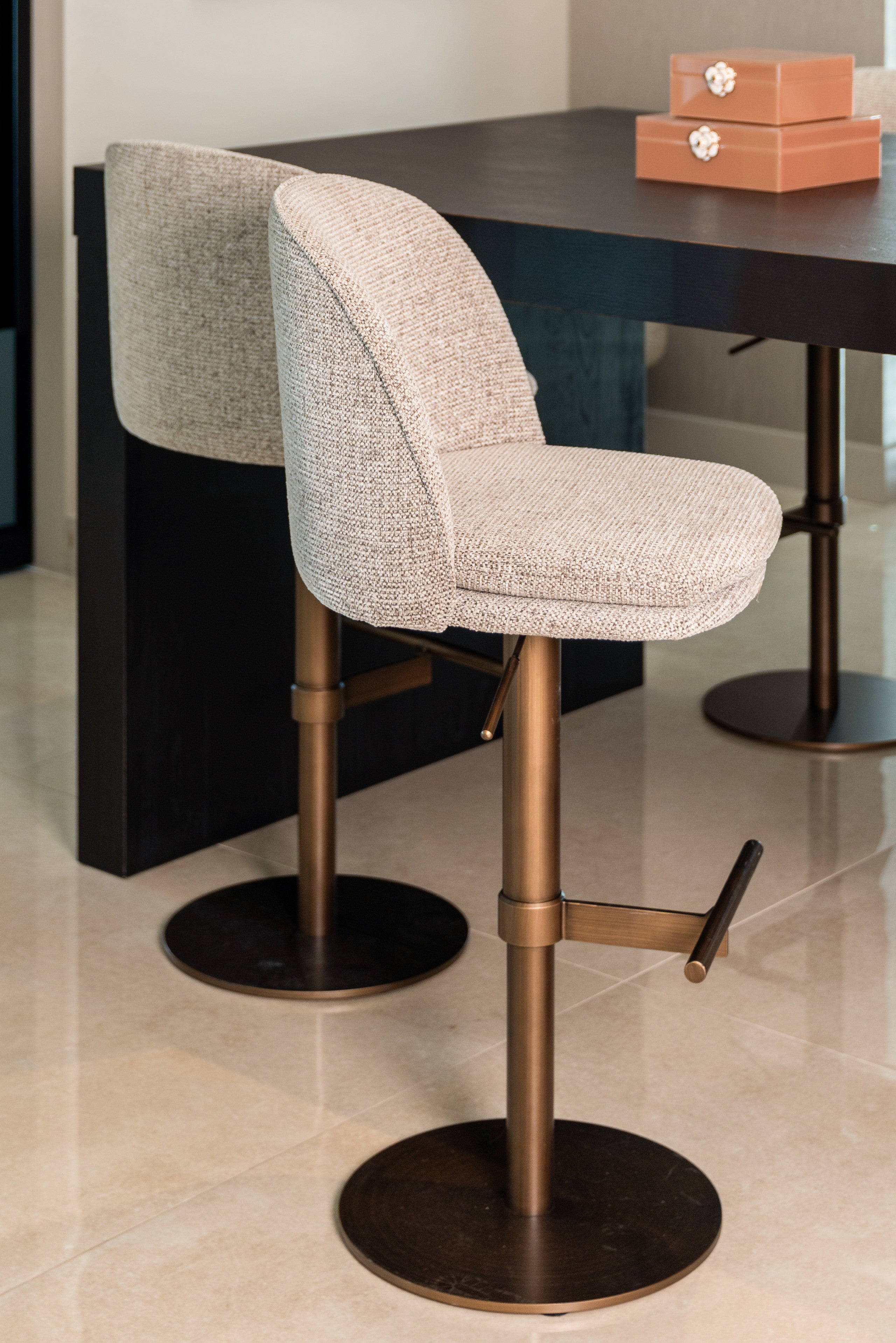 Bar stool Vesper mocca fancy swivel