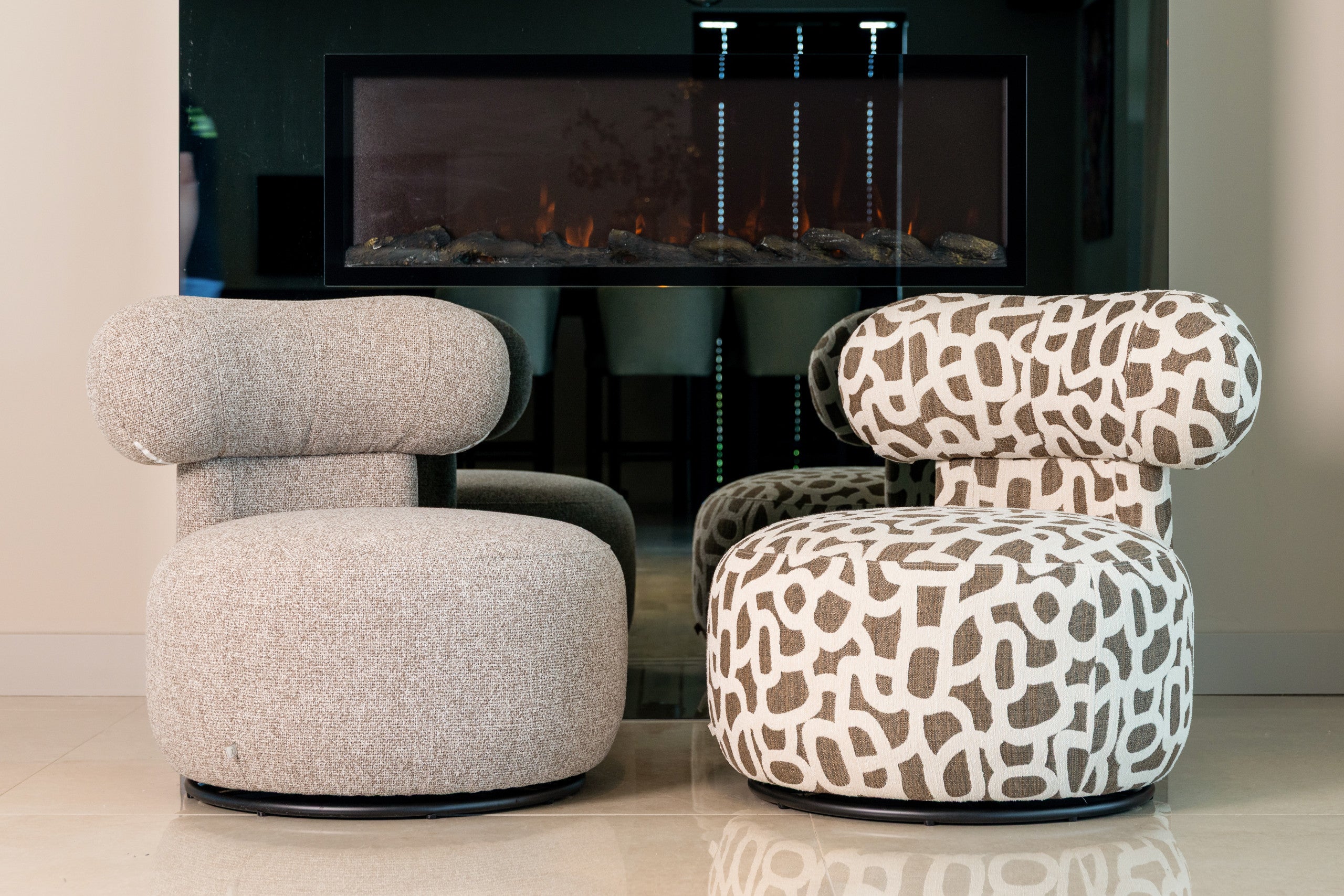 Lounge chair Kaya weave brown